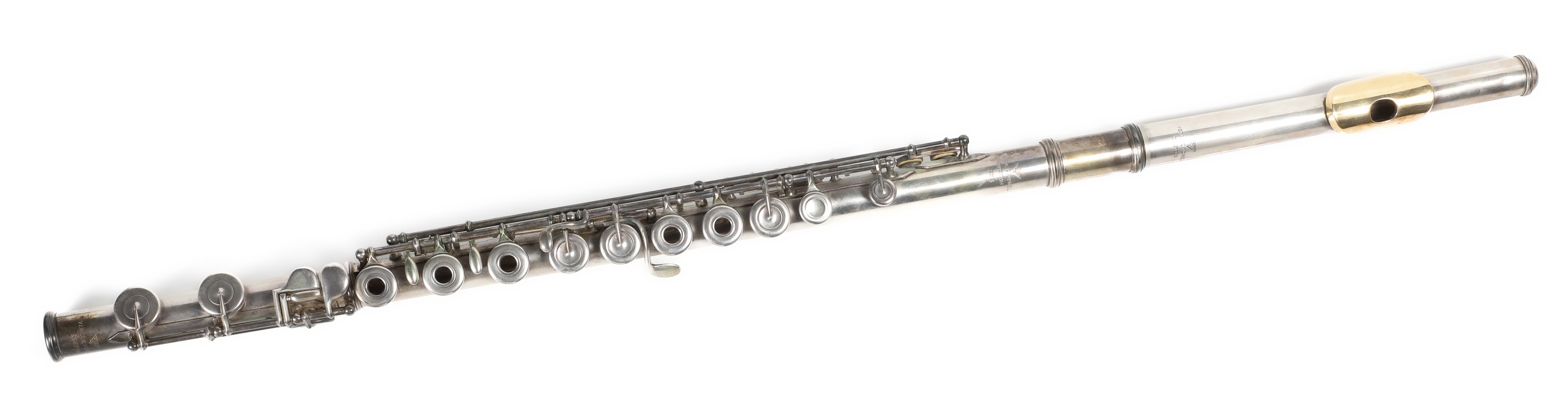 Verne Q Powell sterling silver flute,