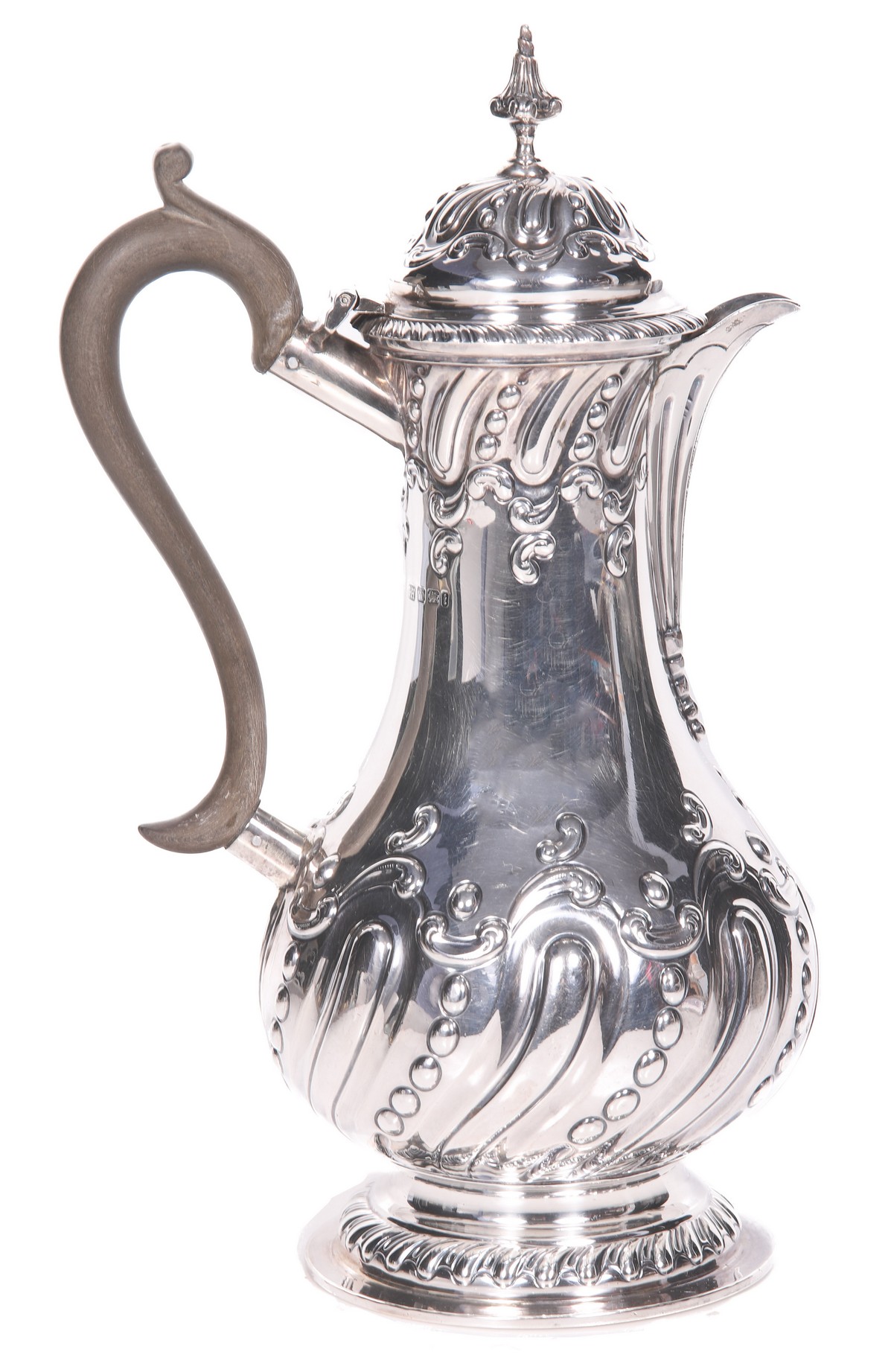 Sheffield sterling silver coffee pot,