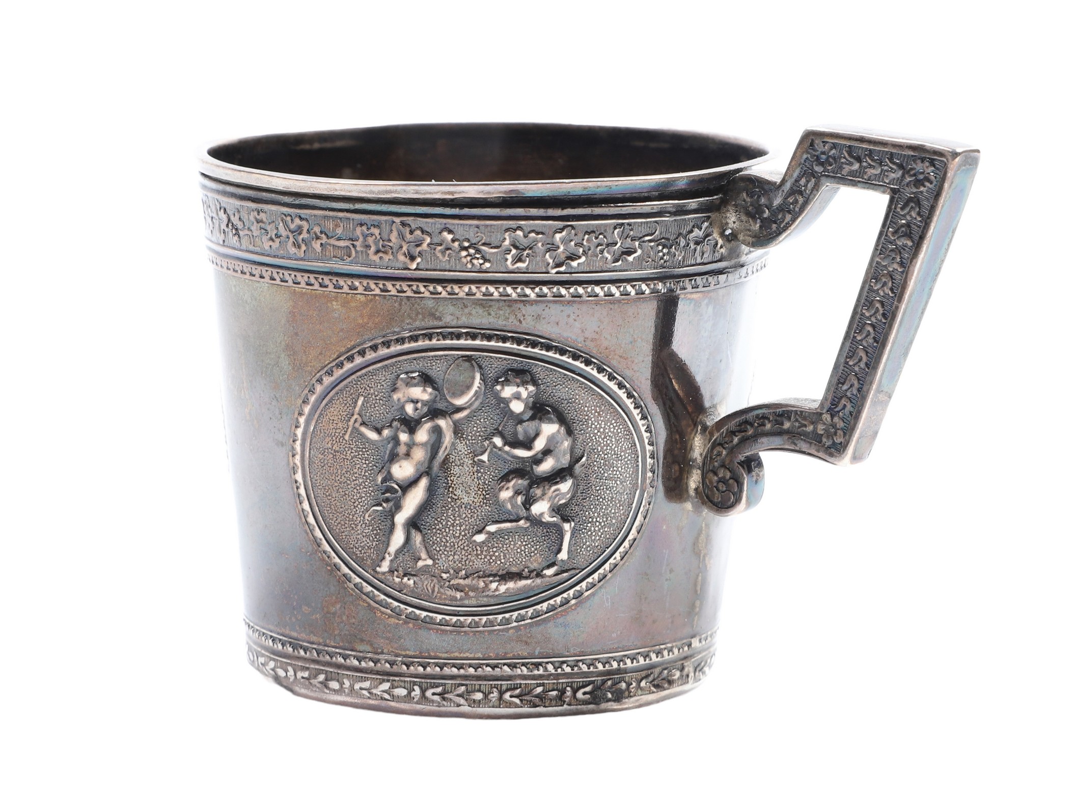 Imperial Russian silver vodka cup,
