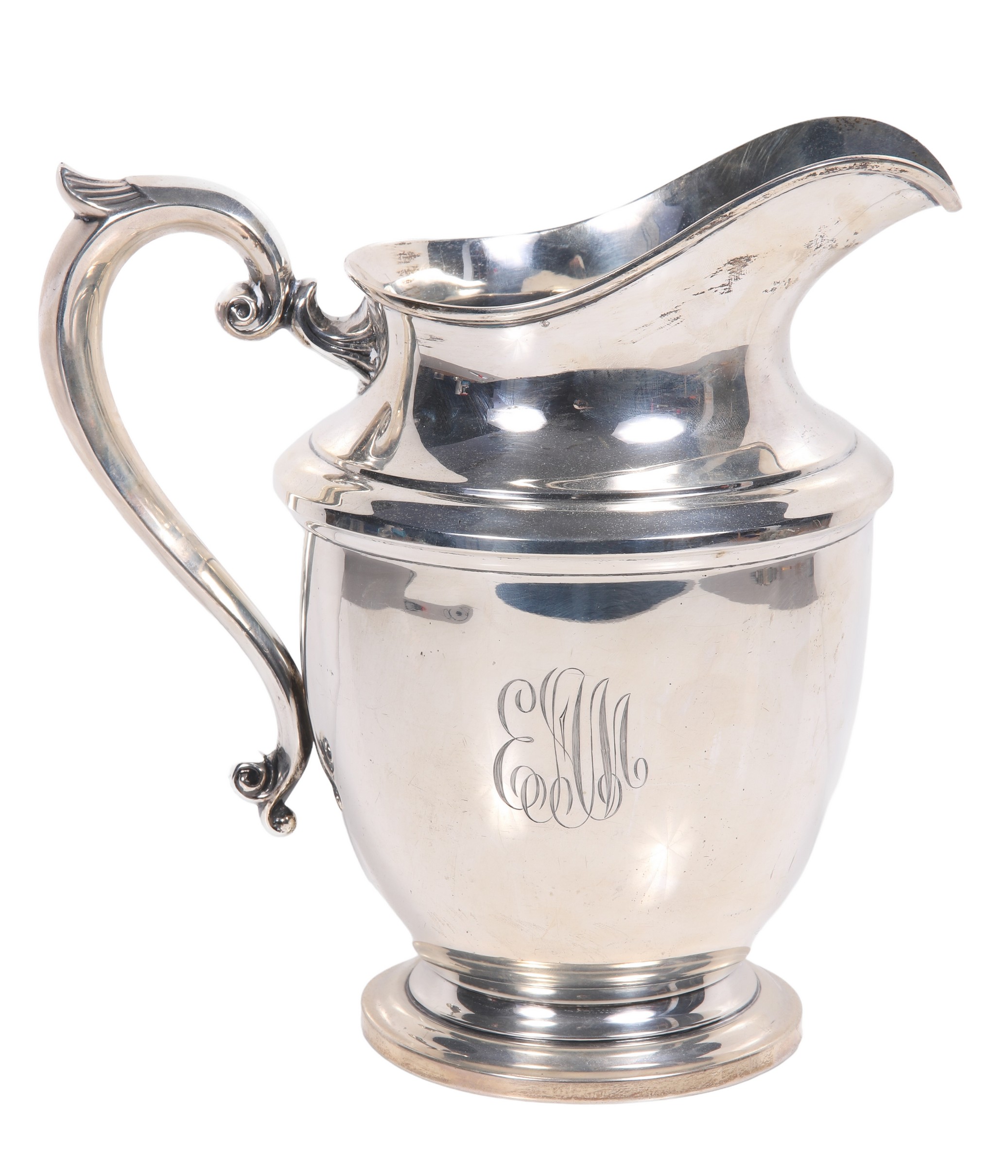 Sterling water pitcher, 19.6 TO, Ellmore