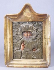 Russian icon of Saint Nicholas with