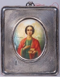 Russian icon of Saint Panteleimon  2e0e3b