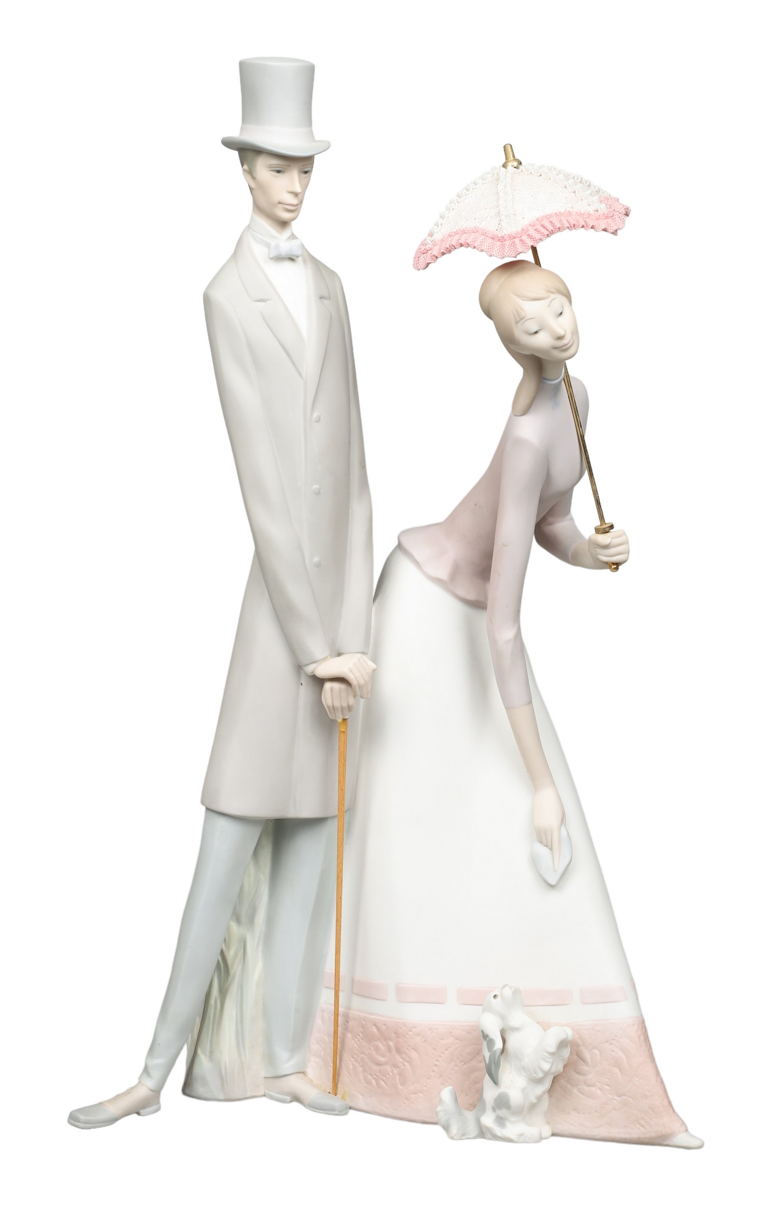 Lladro Couple With Parasol Figurine,
