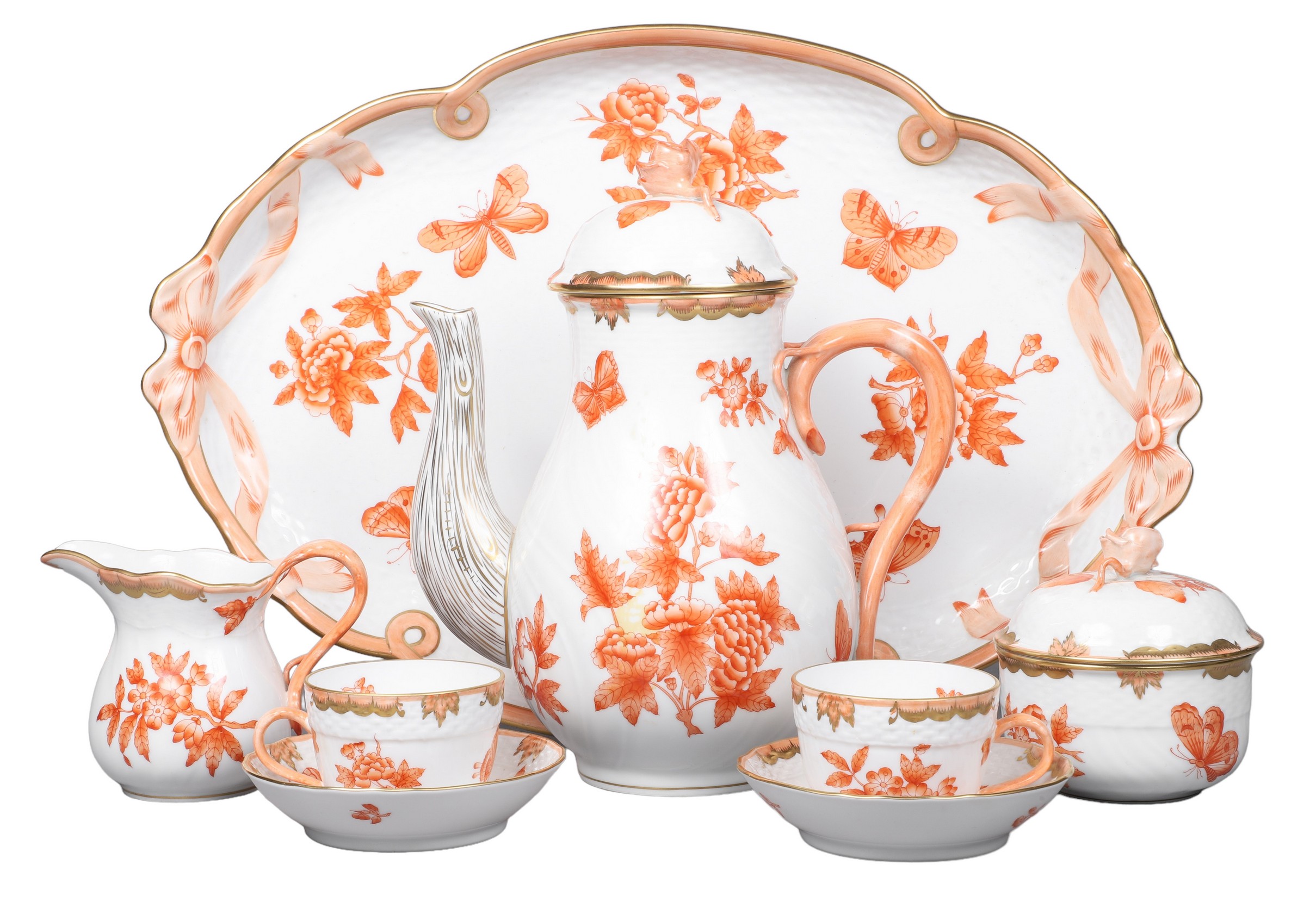 8-Piece Herend porcelain tete a tete