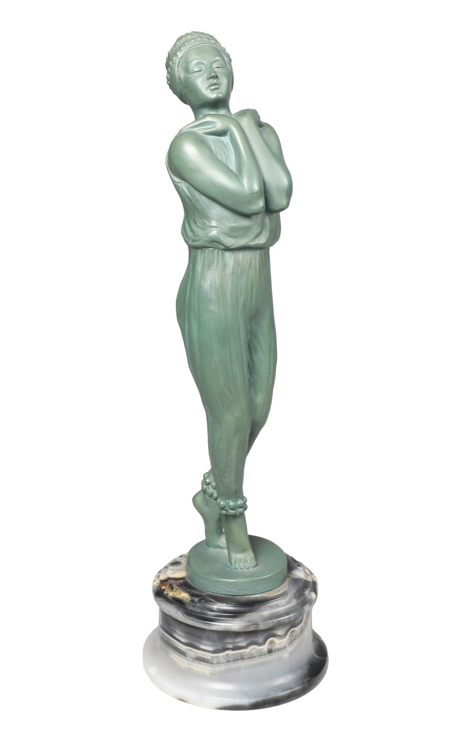 Art Deco bronze of a dancer patinated 2e0e98