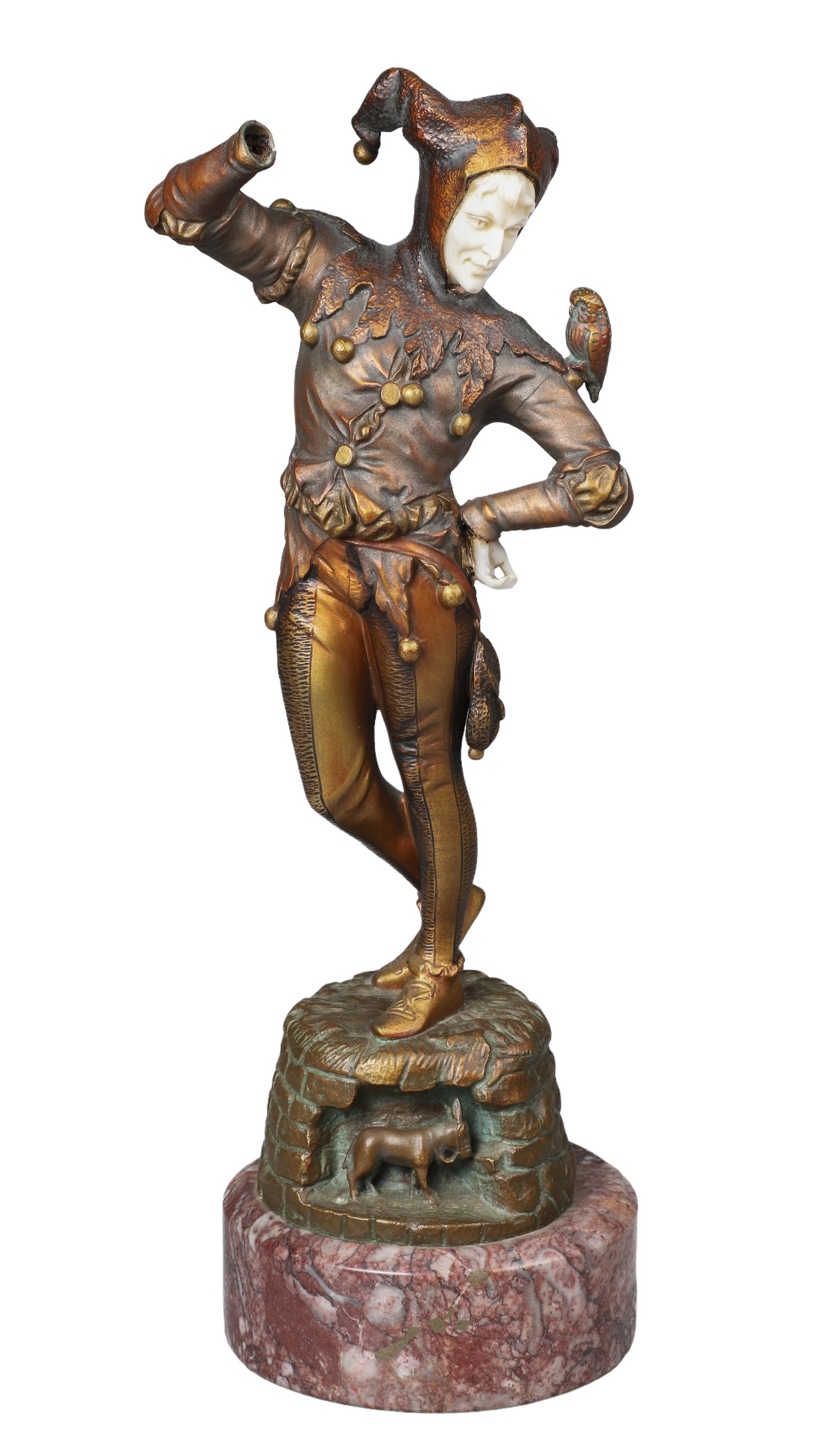 Eugene Barillot Bronze of a Jester  2e0ea0