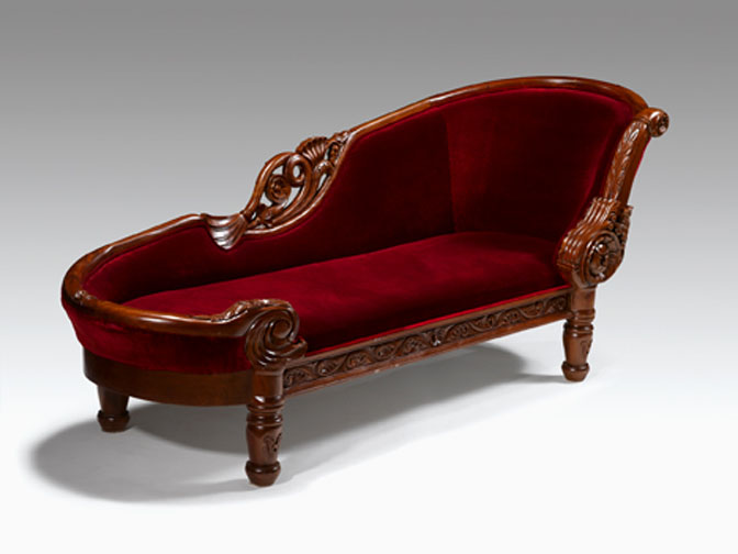 Victorian style mahogany chaise 49b1f