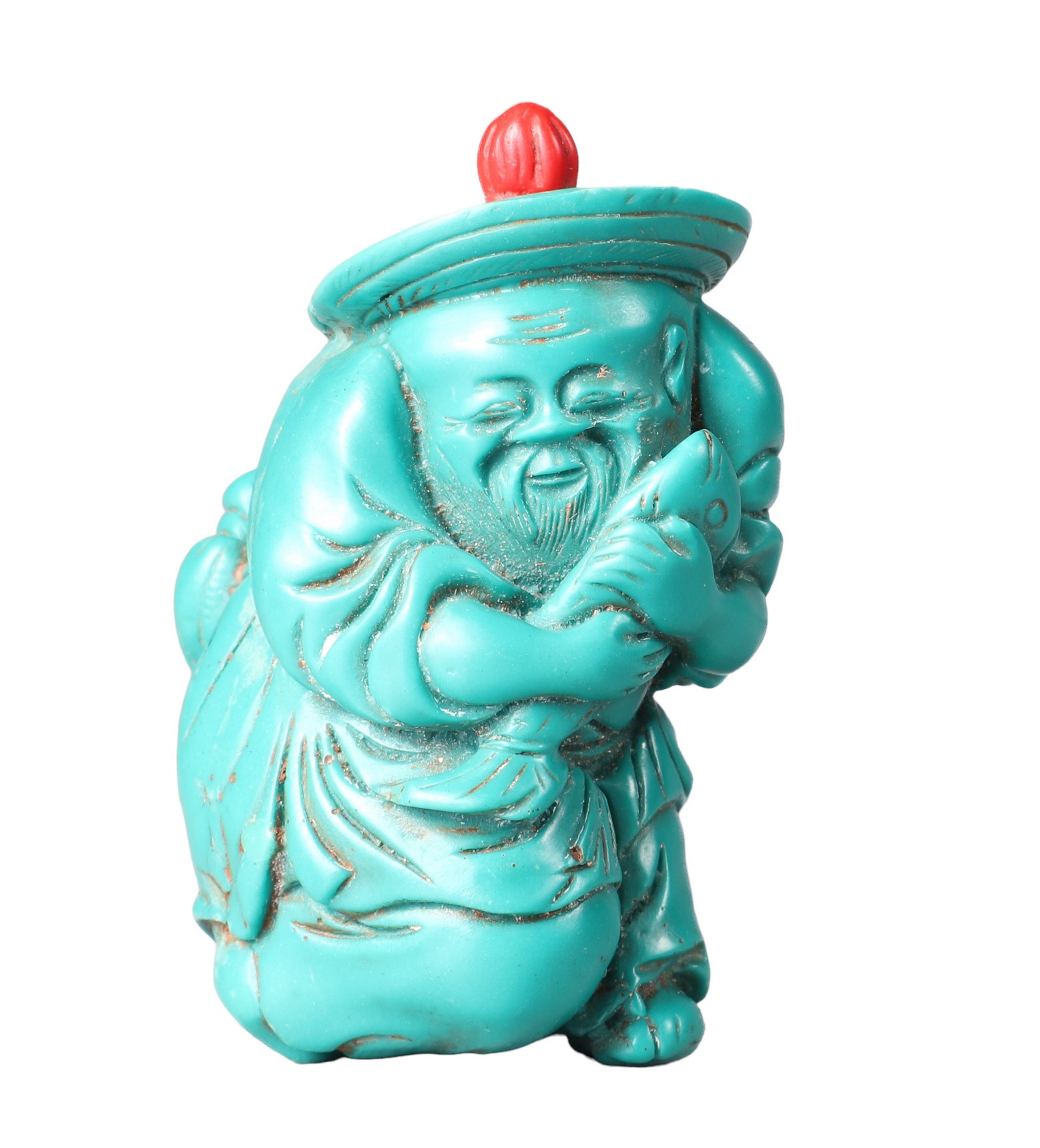 Chinese carved turquoise figural