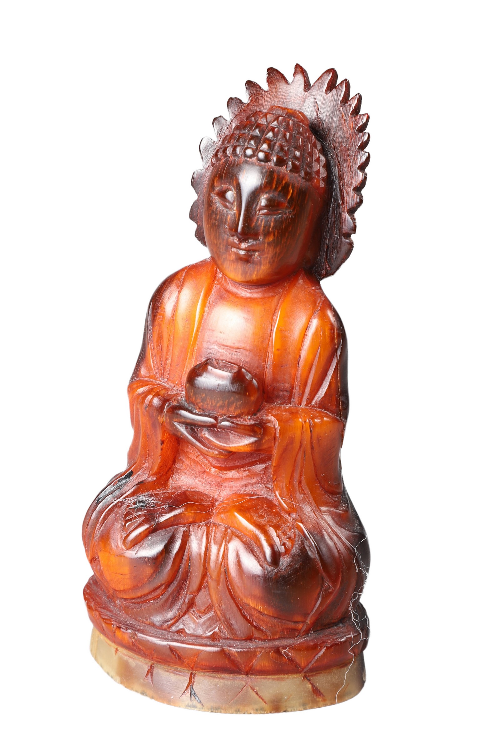 Chinese carved horn Buddha figurine,