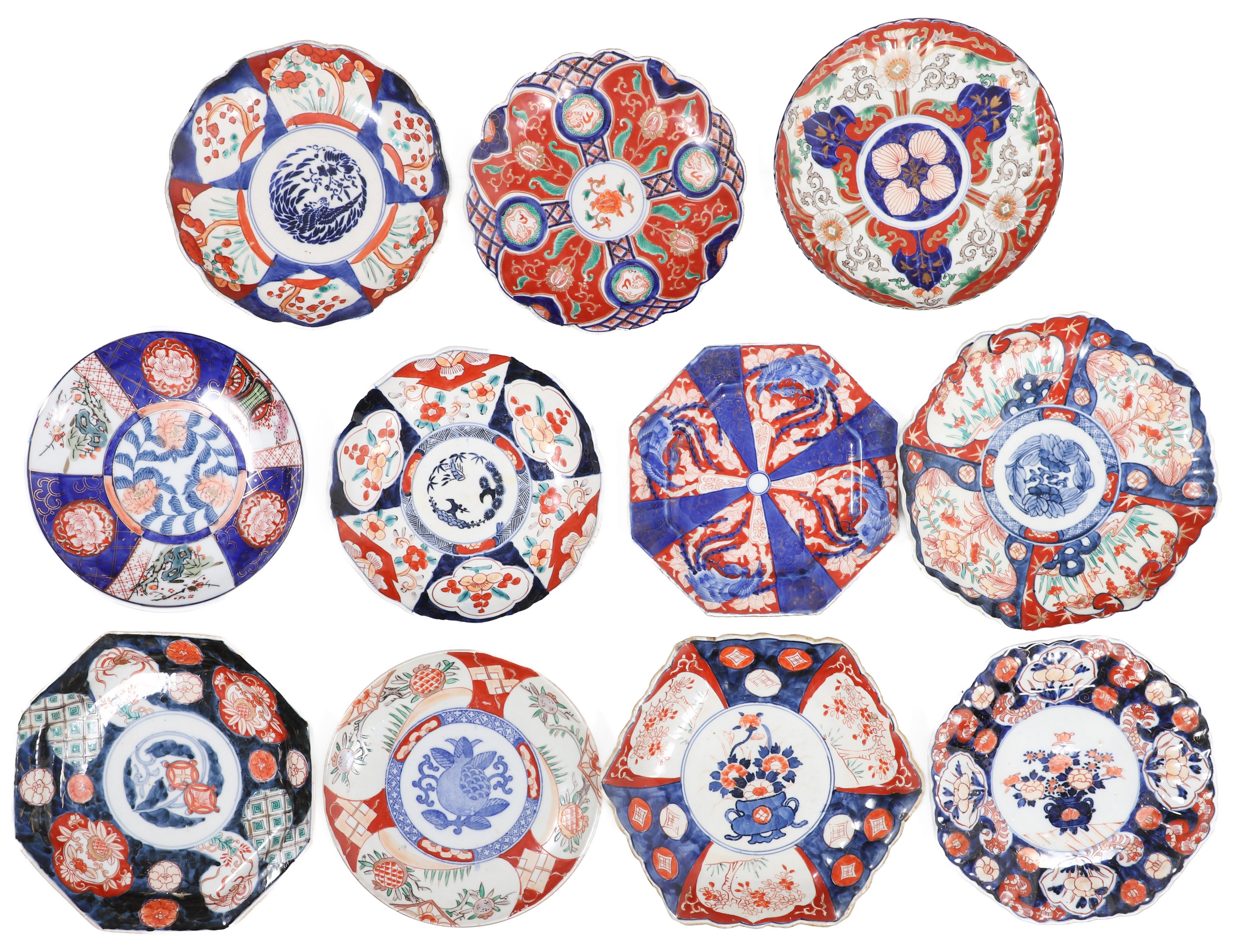 (11) Japanese Imari porcelain plates,