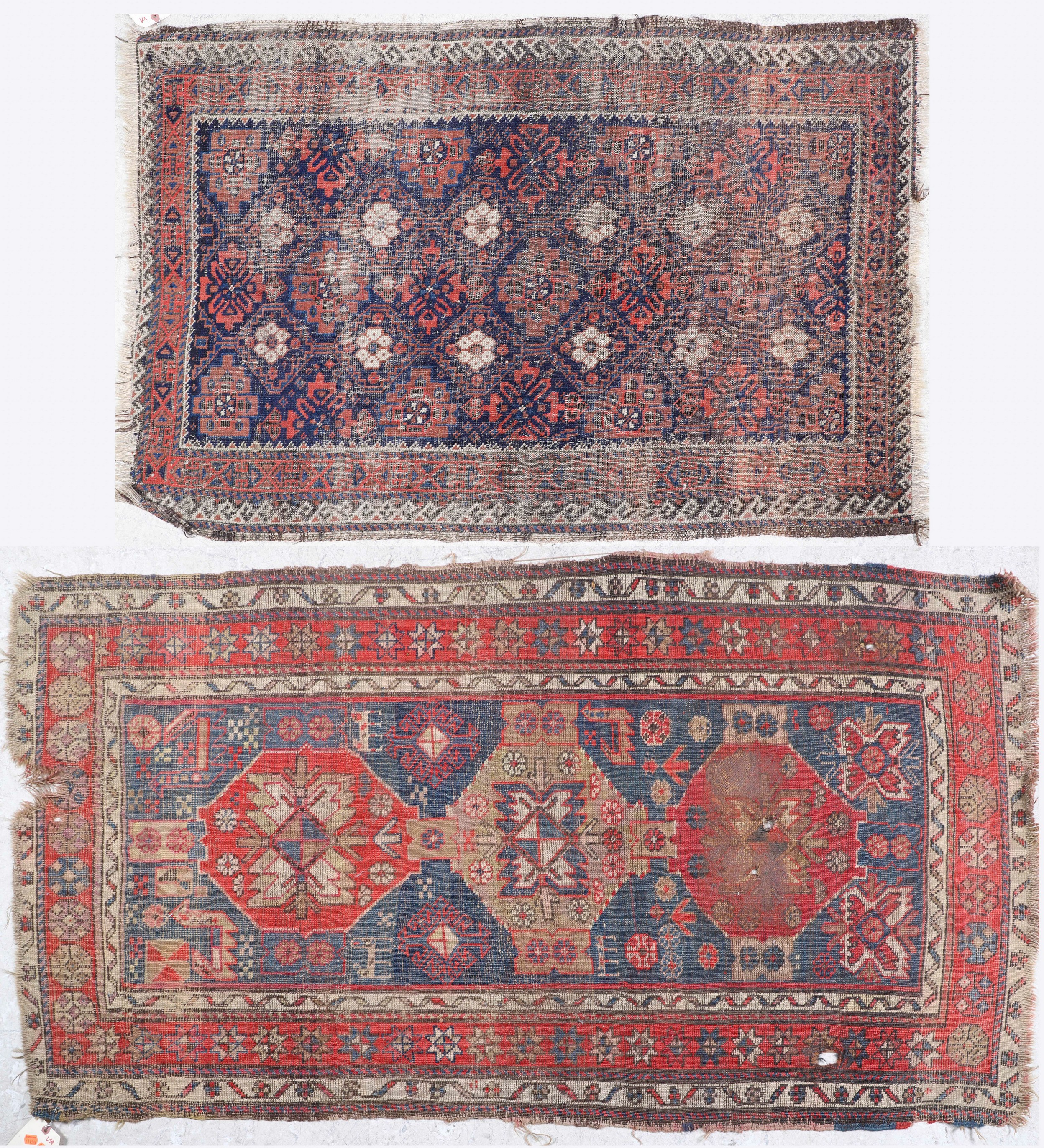  2 Oriental Throw rugs 2 10  2e0fb7