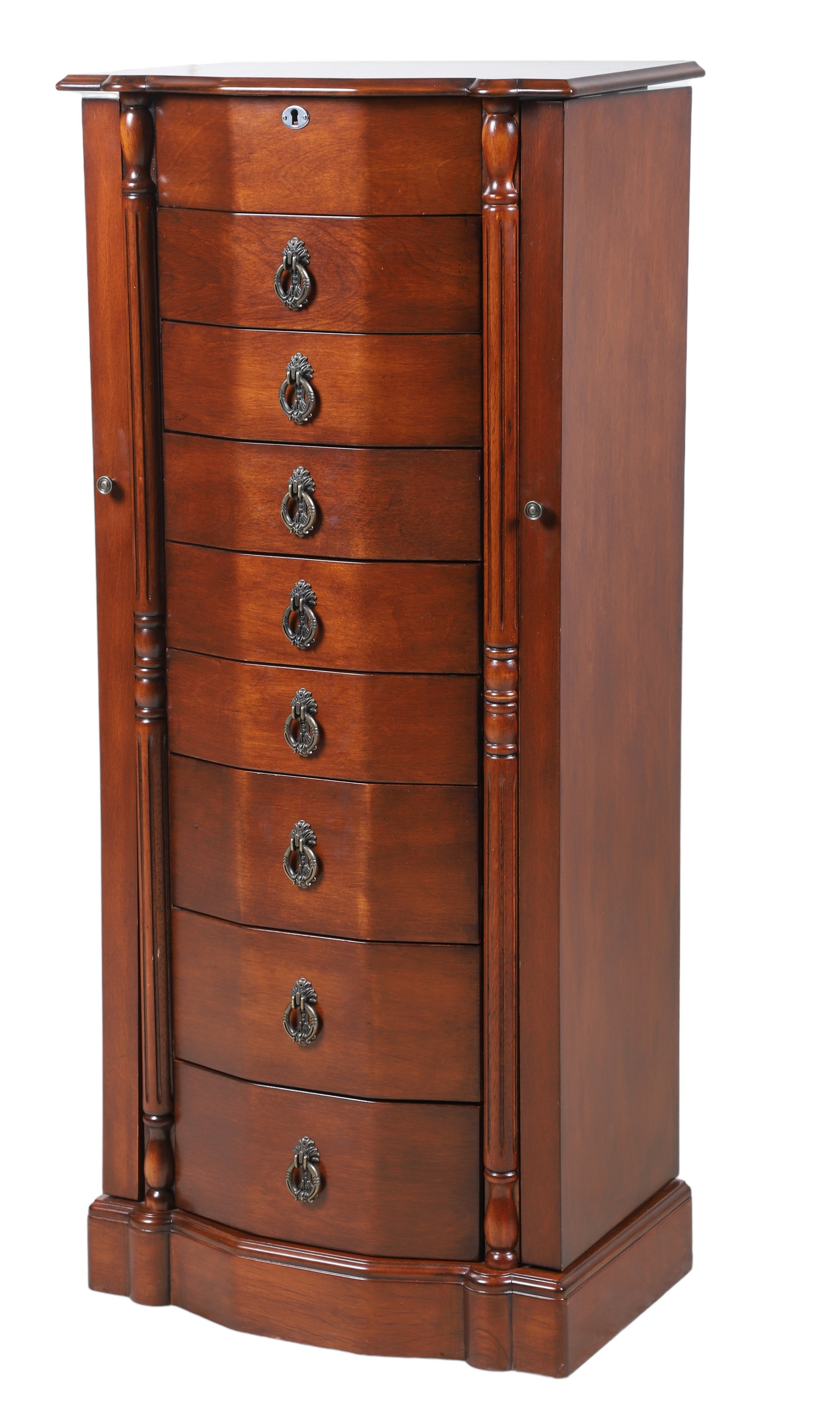 Contemporary mahogany jewelry chest,