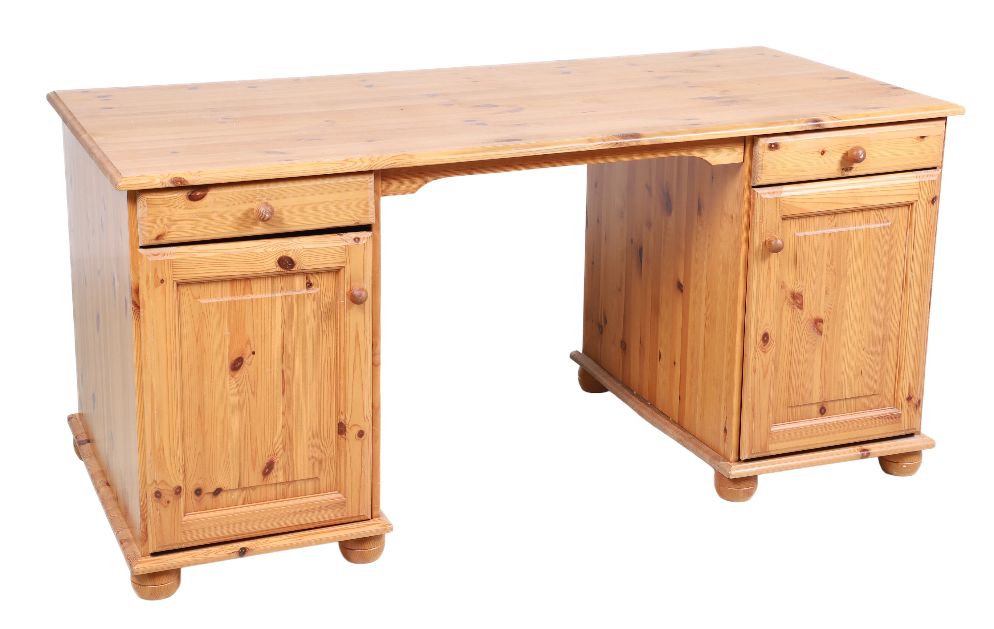 Pine desk desk with two drawers 2e0fda