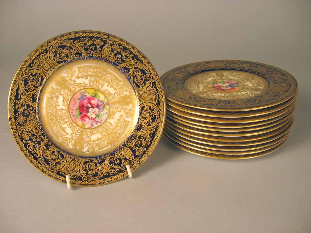 Set of twelve Royal Worcester side plates