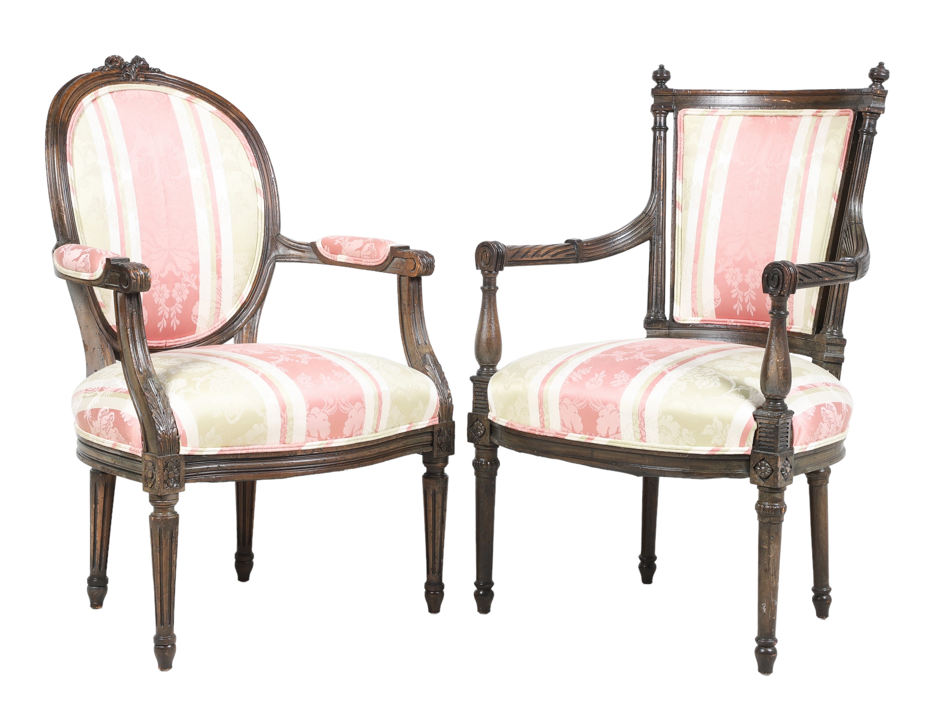  2 Louis XVI style upholstered 2e1001