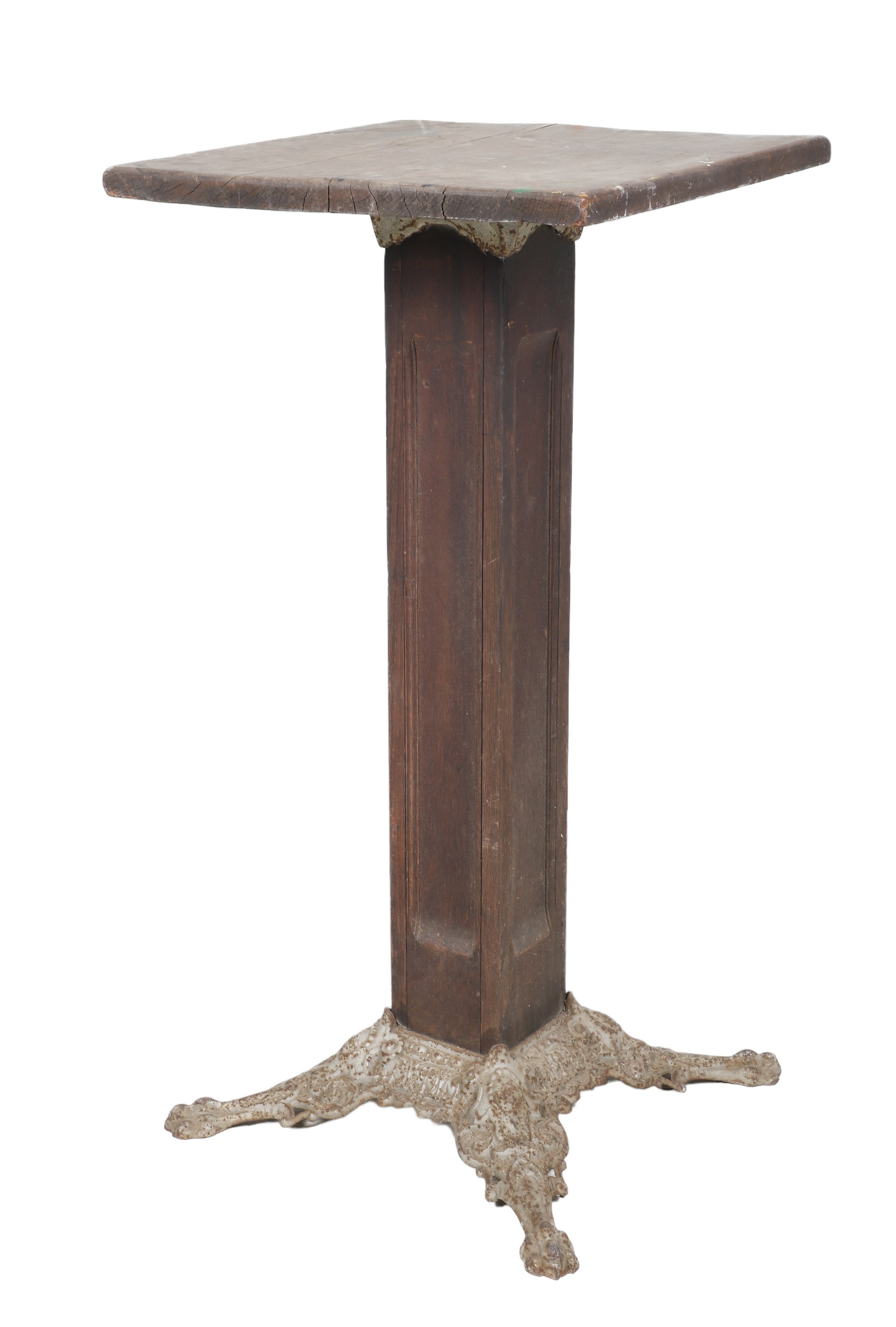 Victorian walnut and iron pedestal,