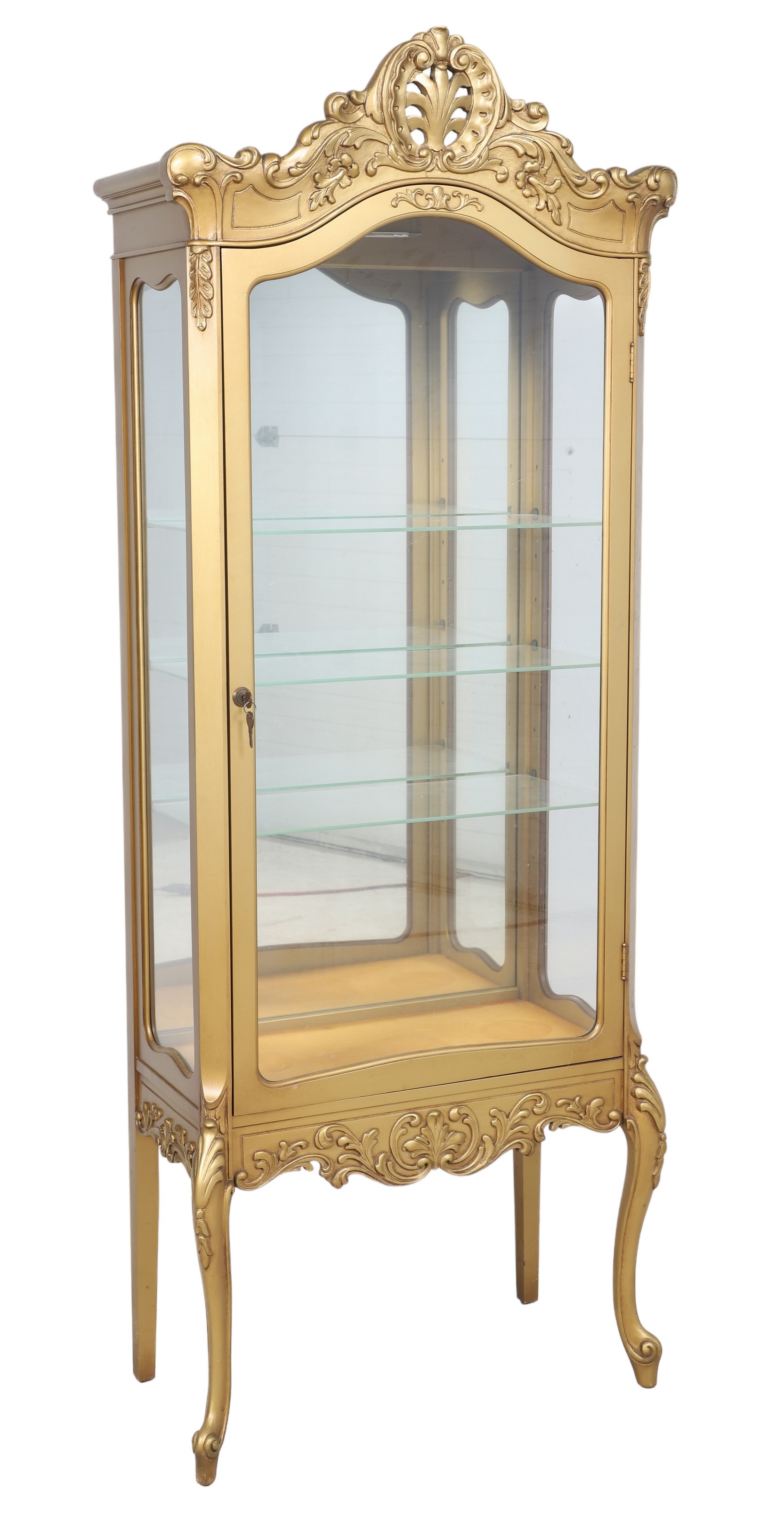 French style gilt display cabinet,