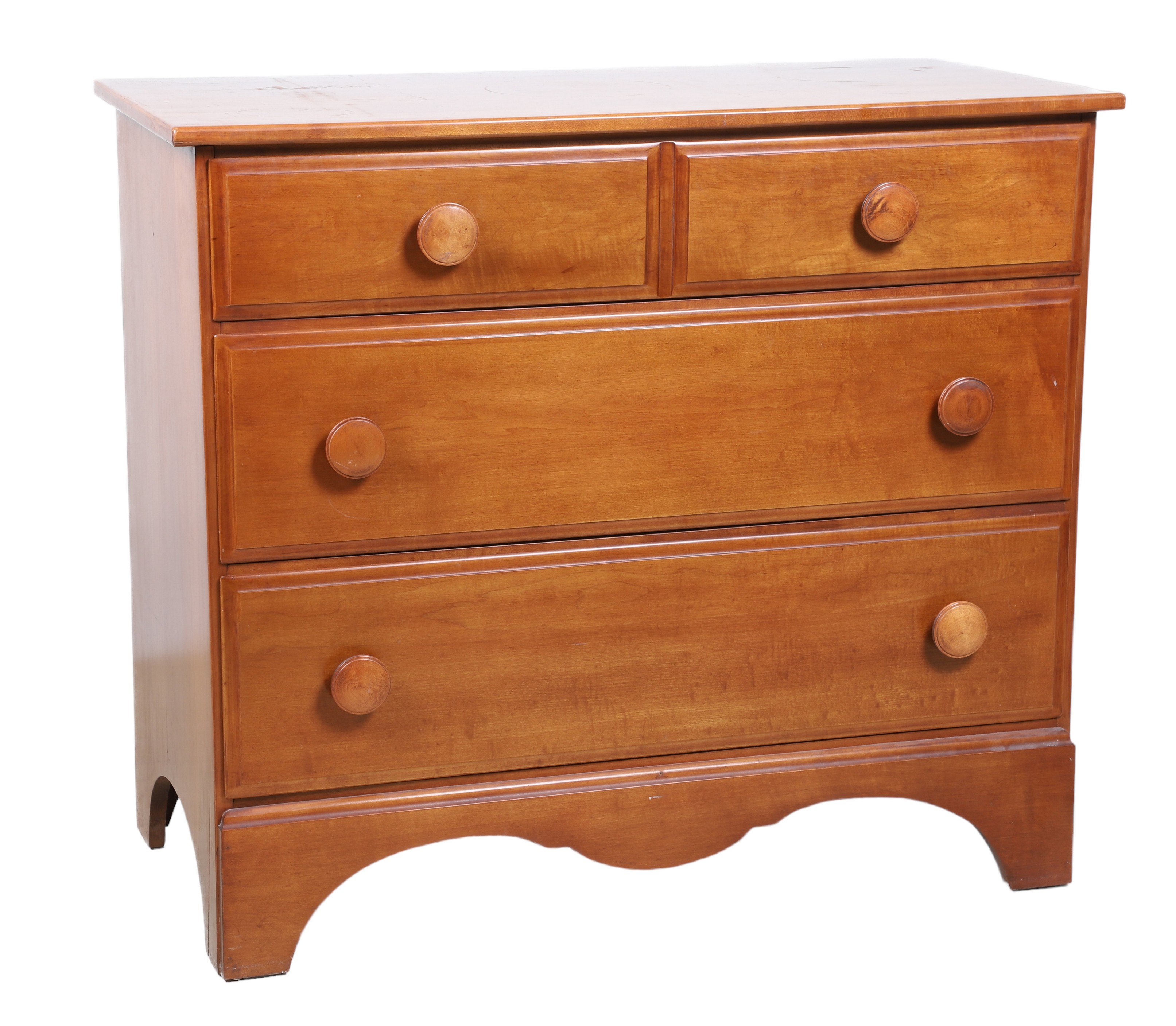 Cherry chest of drawers, 20th c,