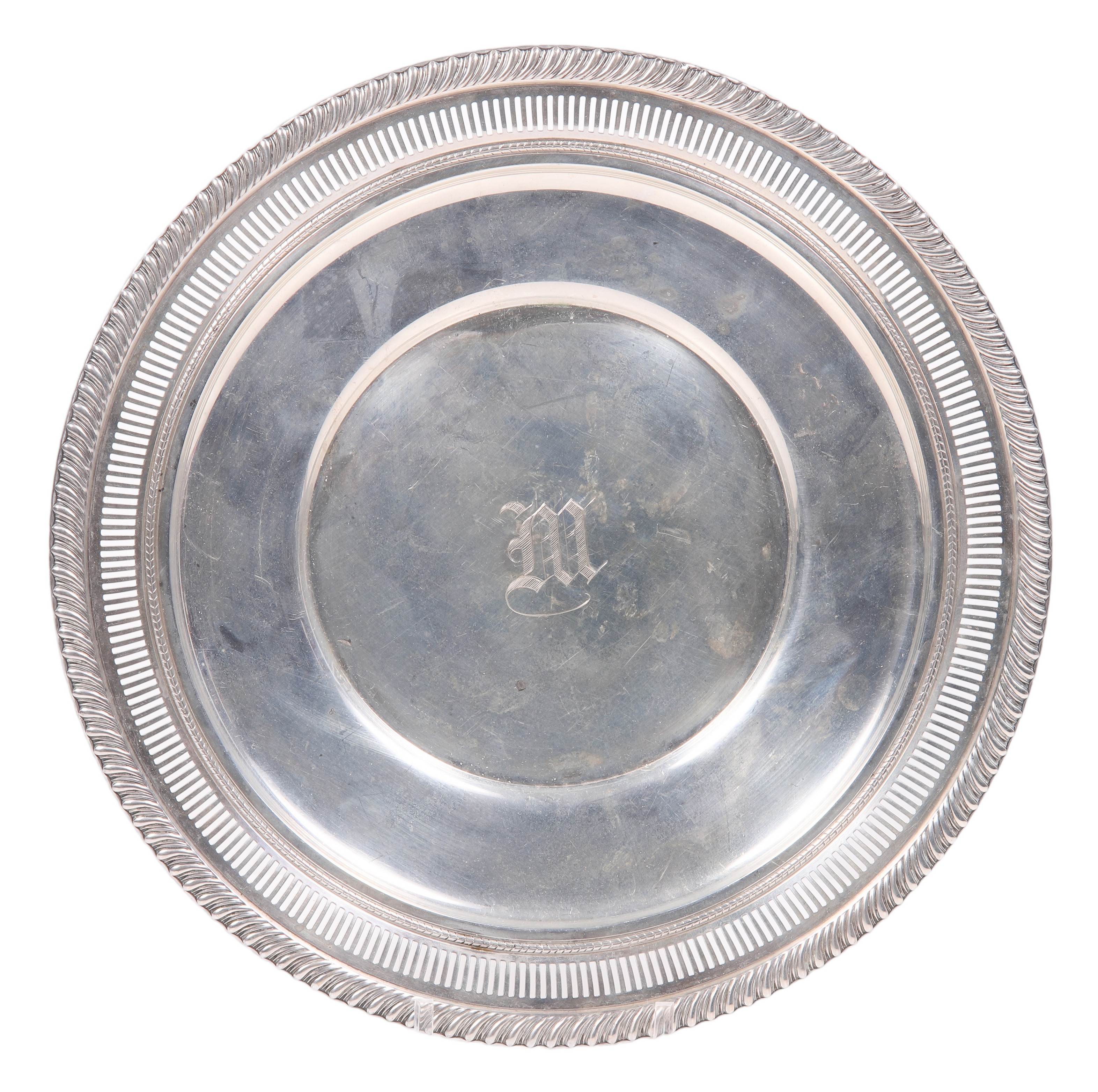 Sterling silver reticulated plate  2e104b