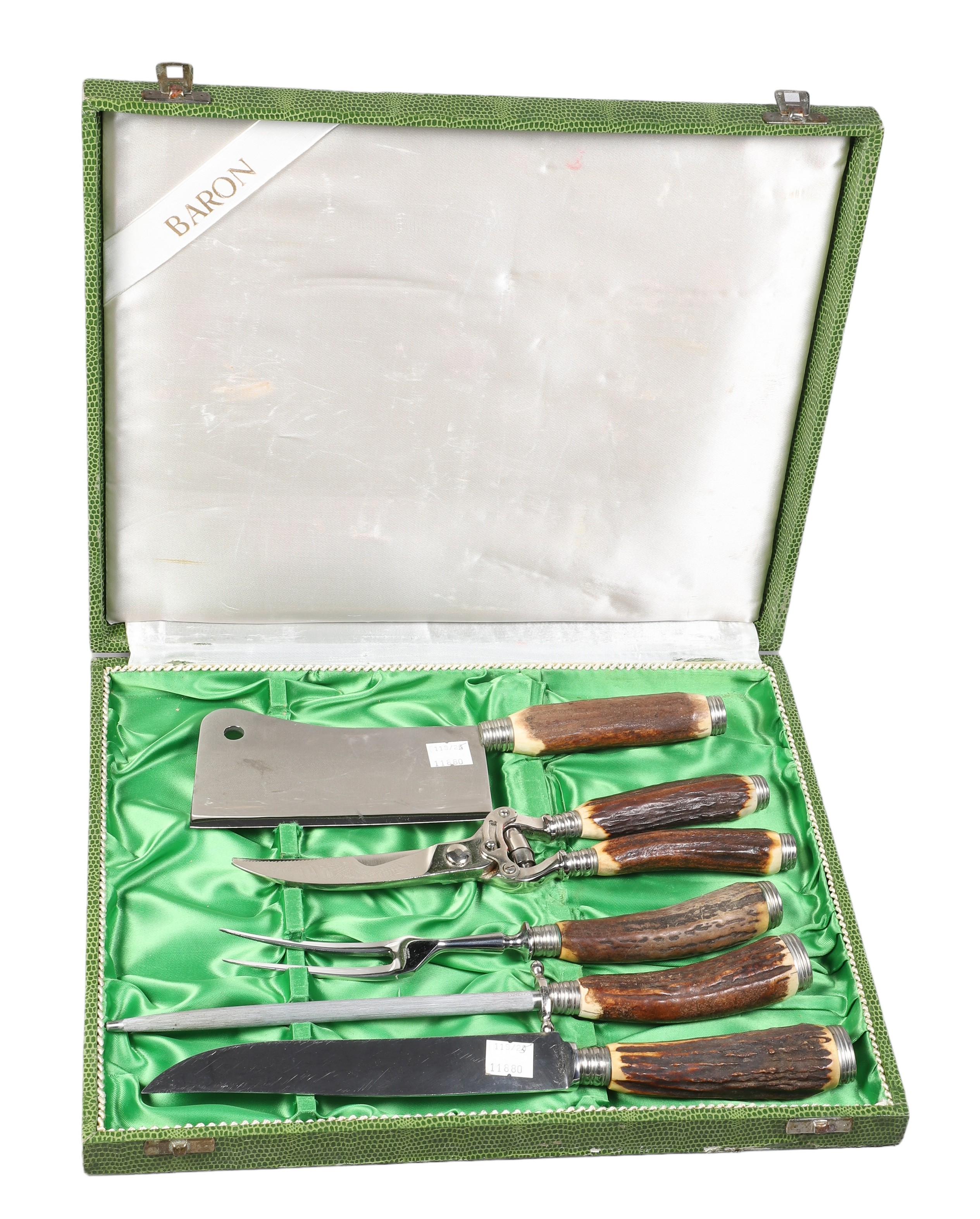 Baron 5-piece stag handled carving set