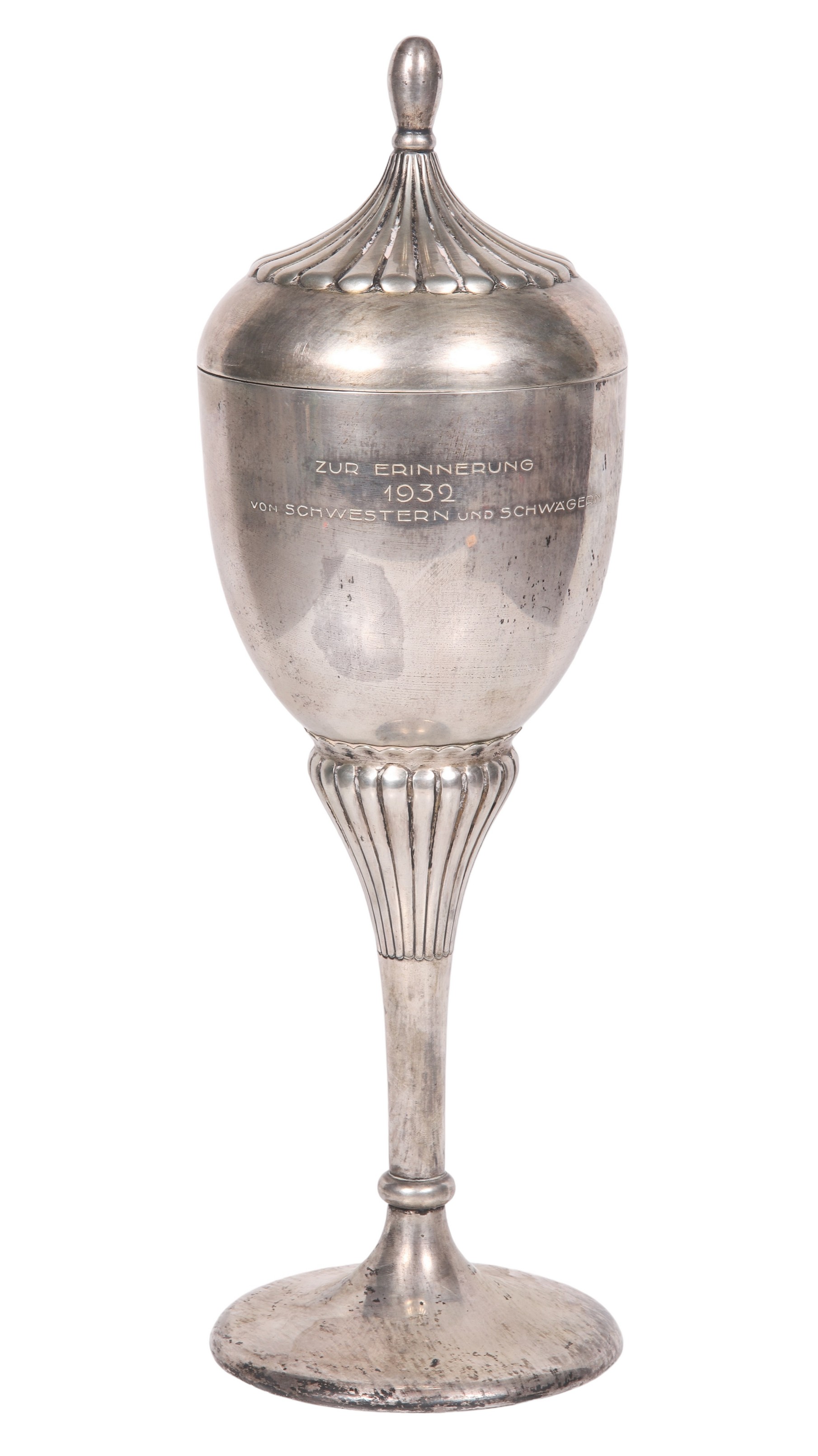 1932 German silver covered urn,