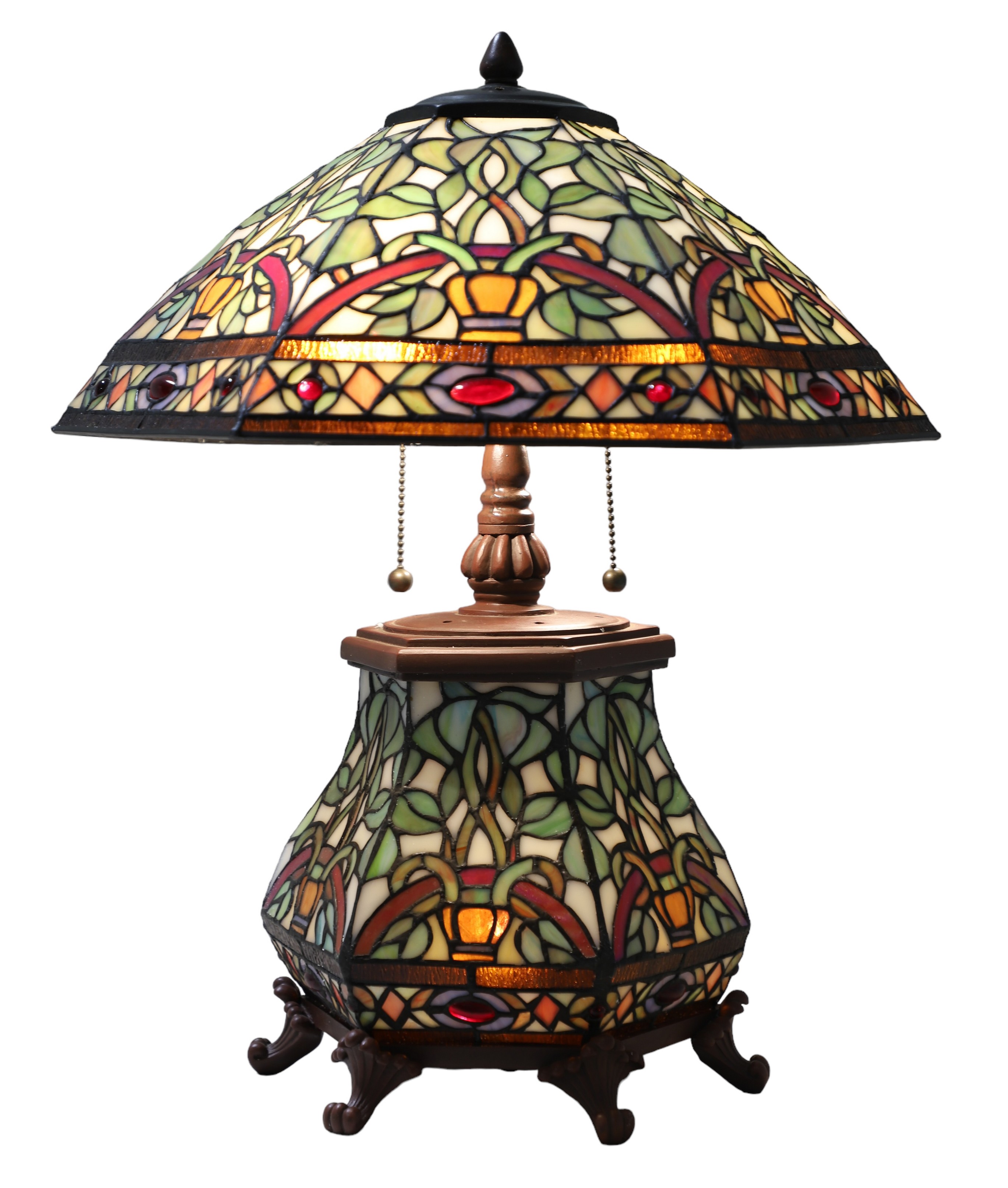 Tiffany style stained glass table lamp,