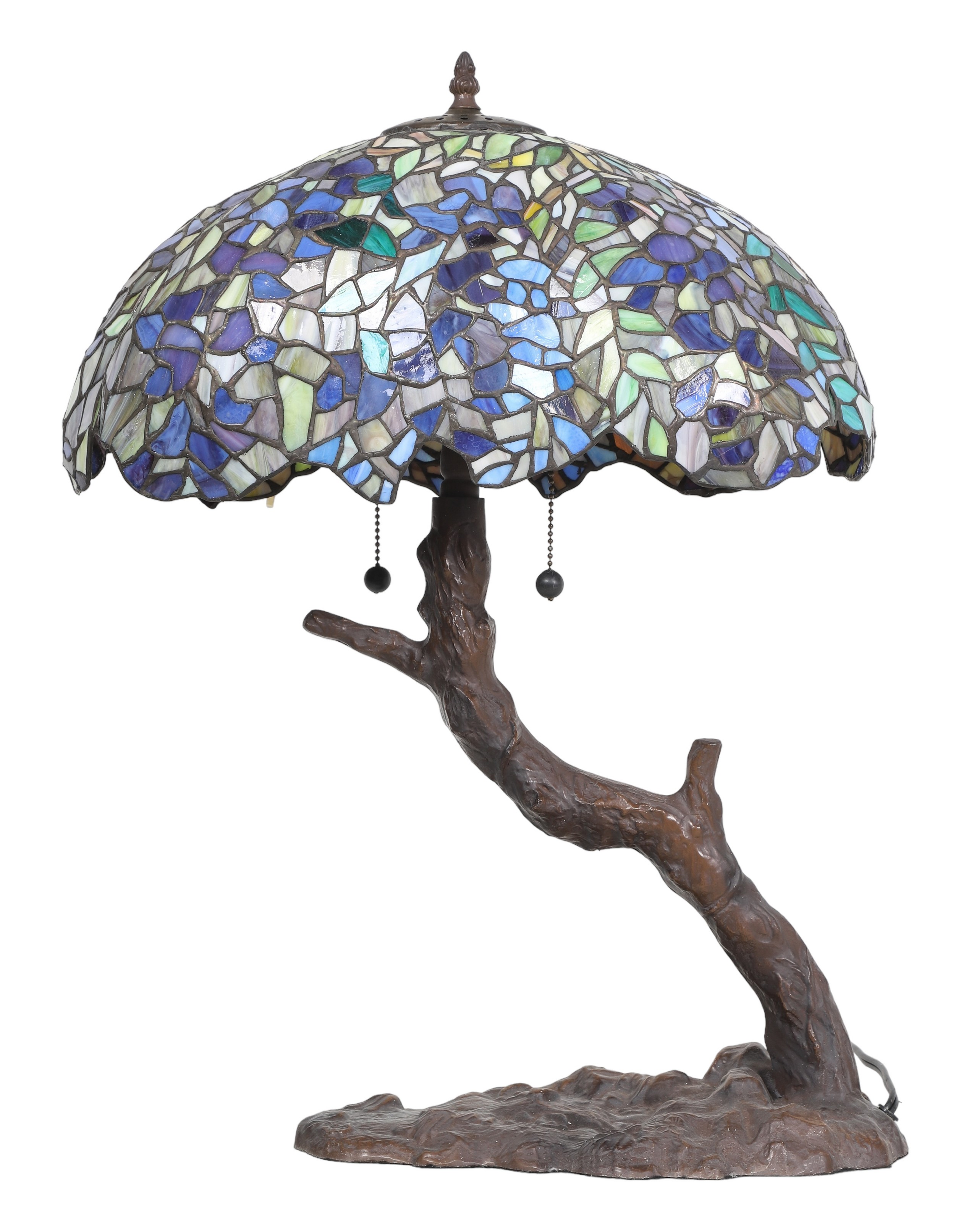 Tiffany style stained glass tree form