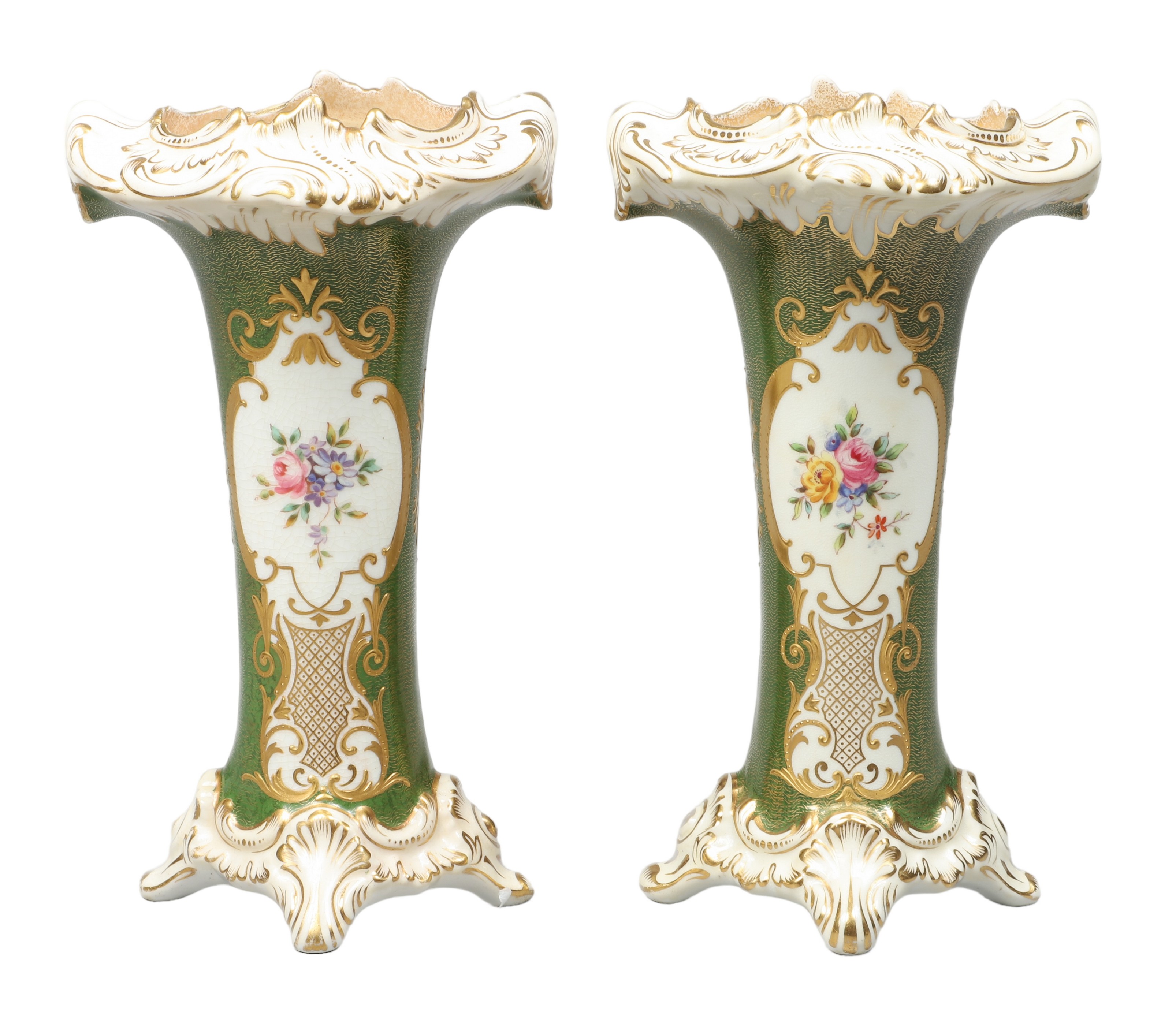 Pair of Coalport Art Nouveau porcelain