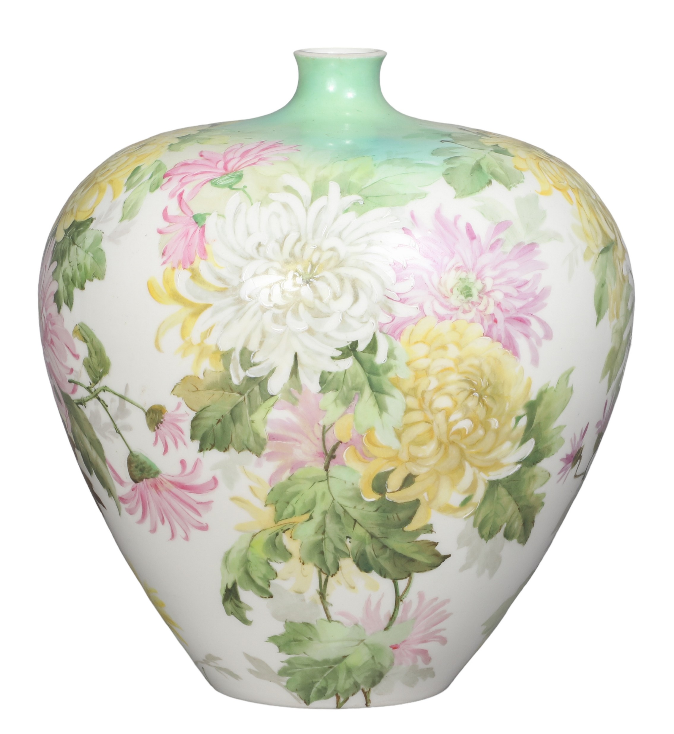 Willets Belleek Chrysanthemum vase,