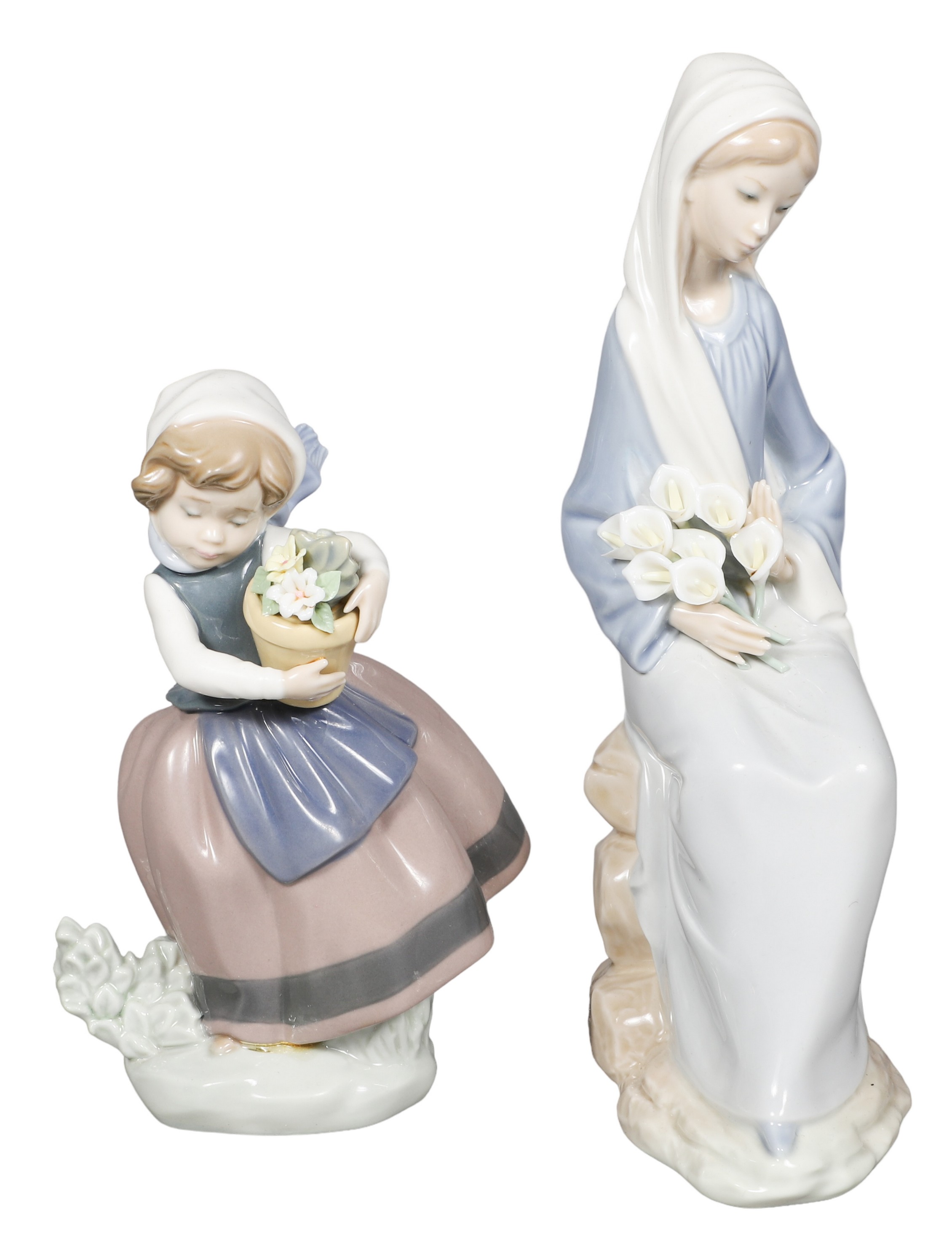 (2) Lladro porcelain figurines,