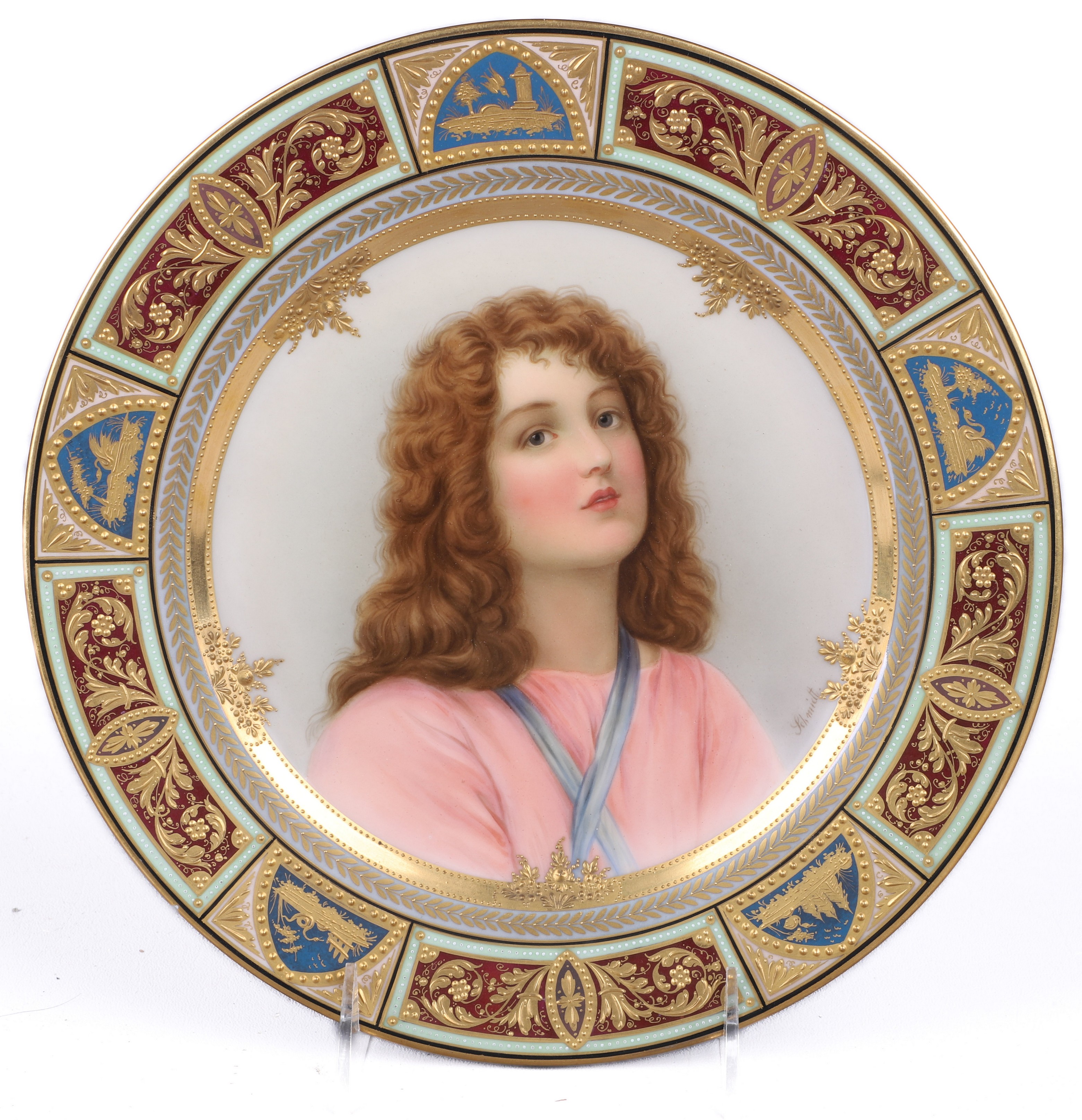 Royal Vienna porcelain portrait plate,