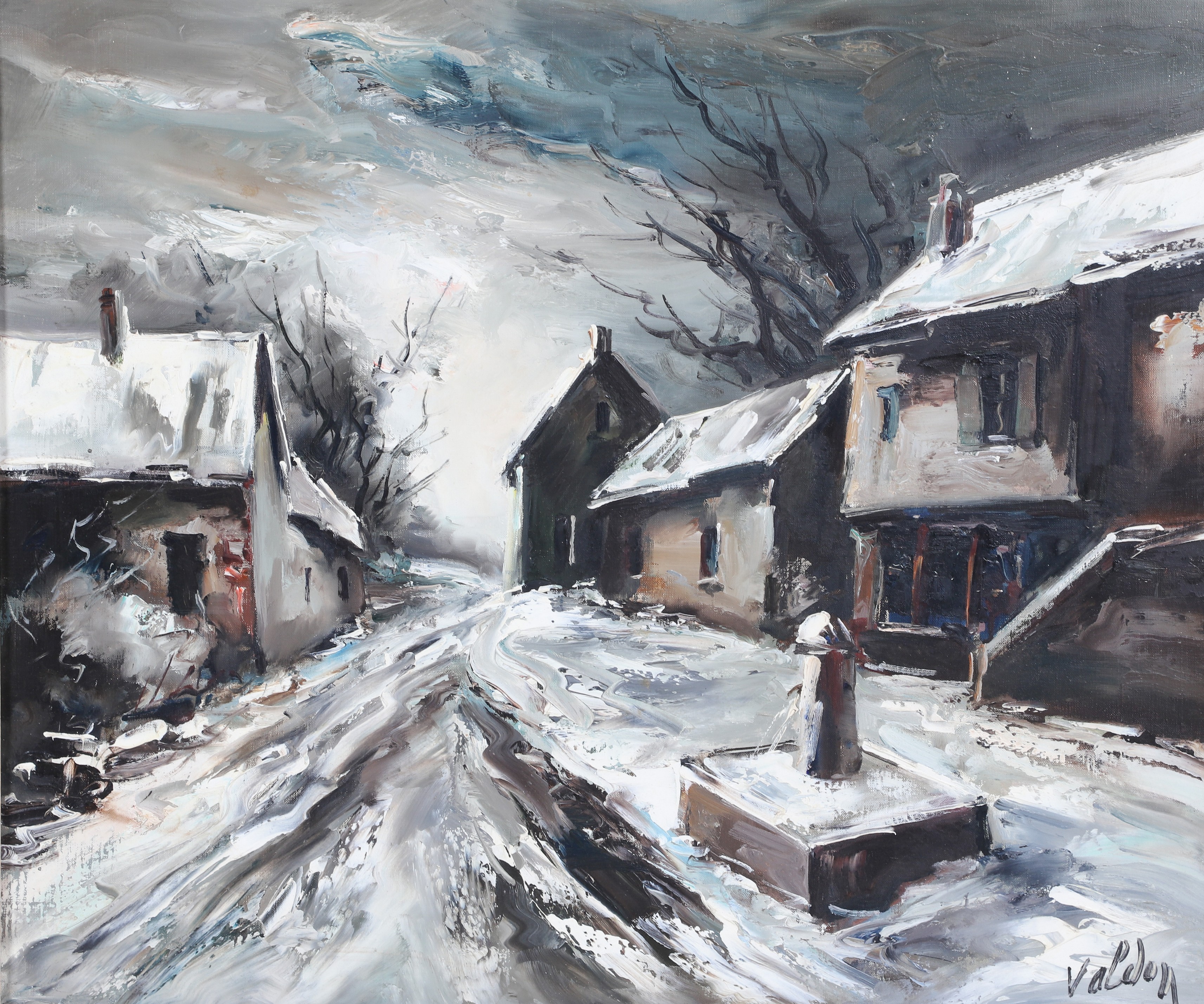 European Winter landscape painting  2e114a