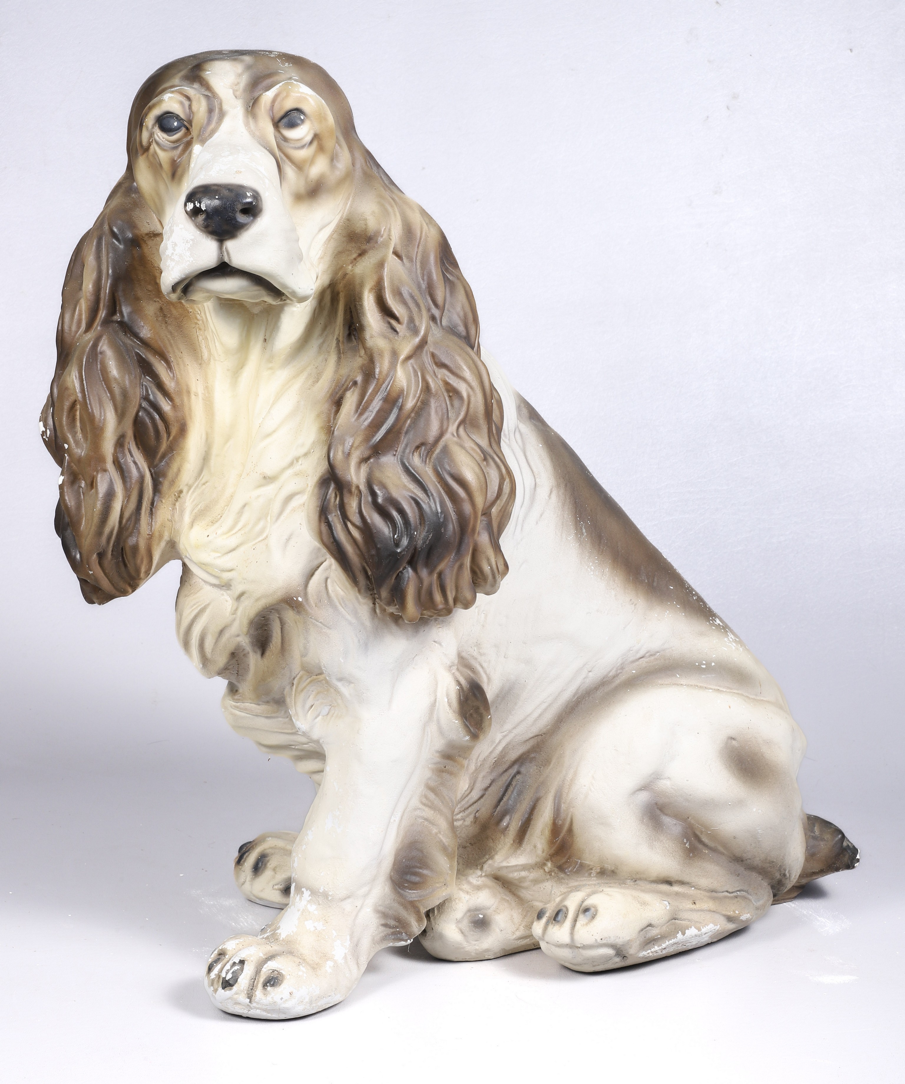 Lifesize chalkware Spaniel dog