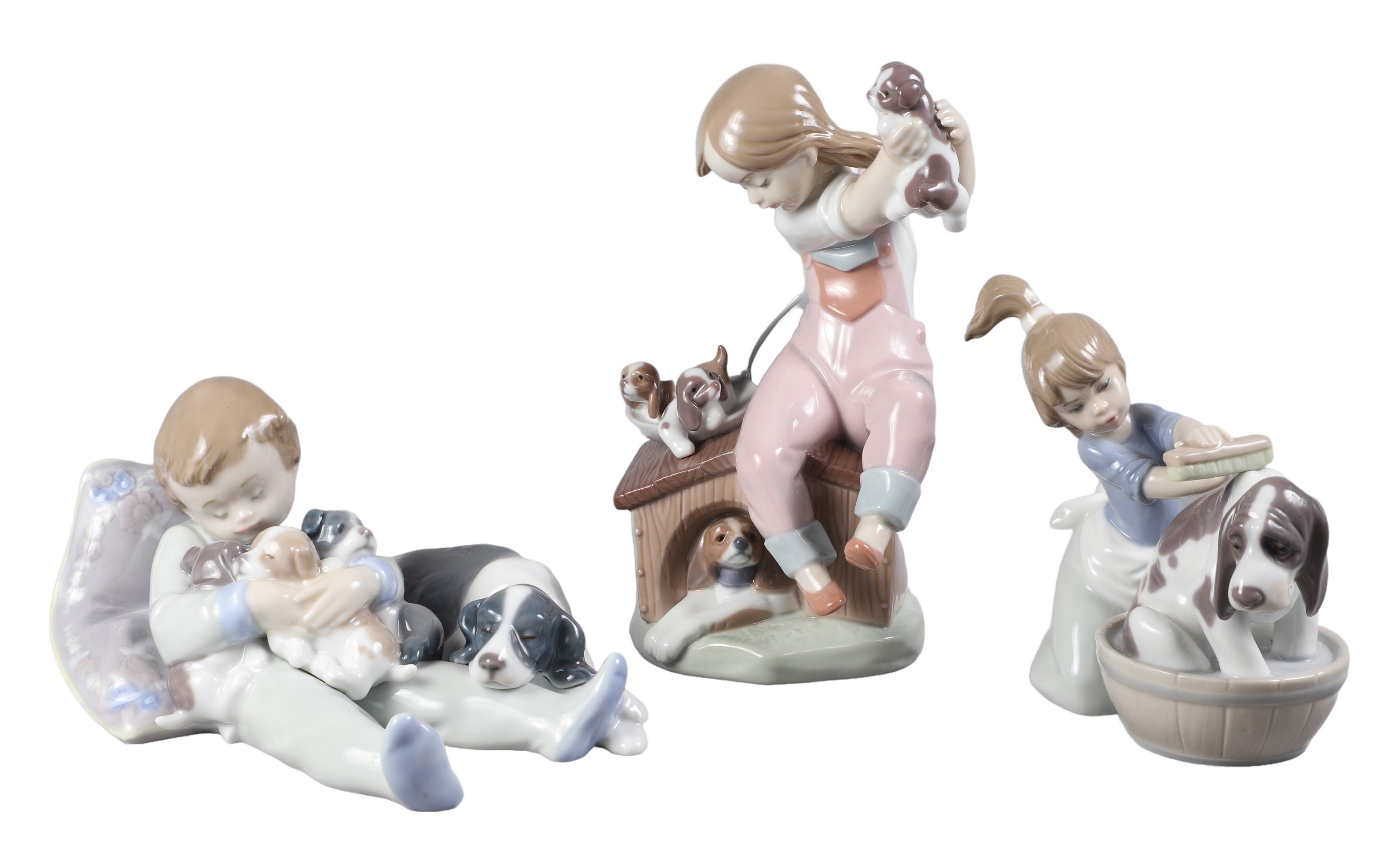 (3) Lladro porcelain figurines,