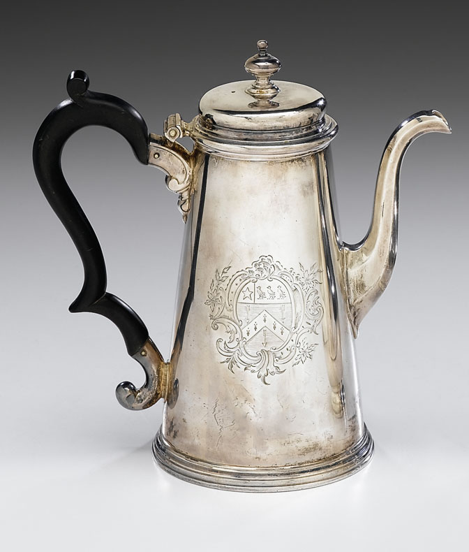 George II sterling silver coffeepot 49b58