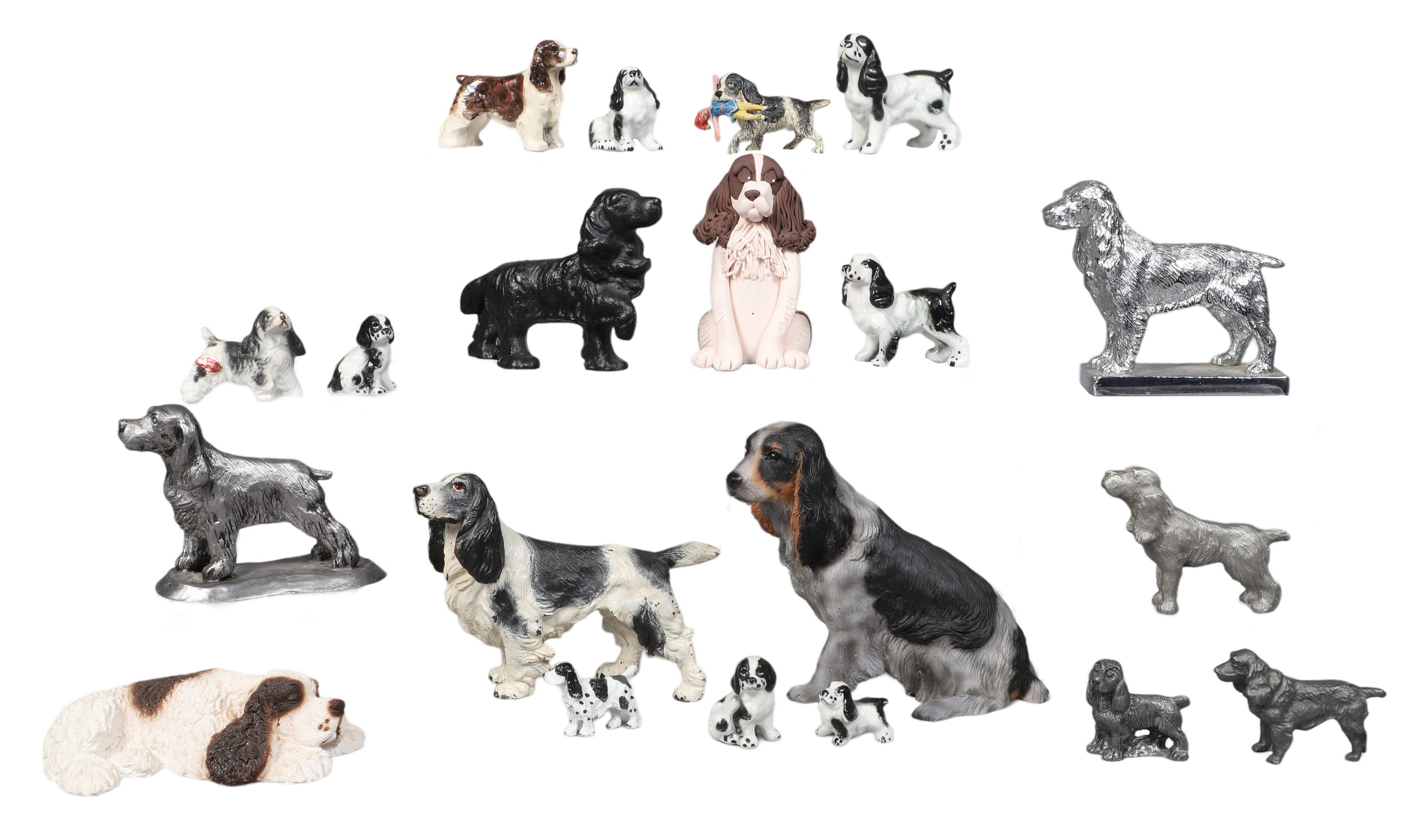  20 Miniature Spaniel dog figurines  2e1174