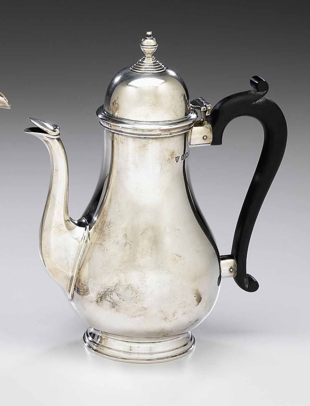 English sterling silver coffeepot  