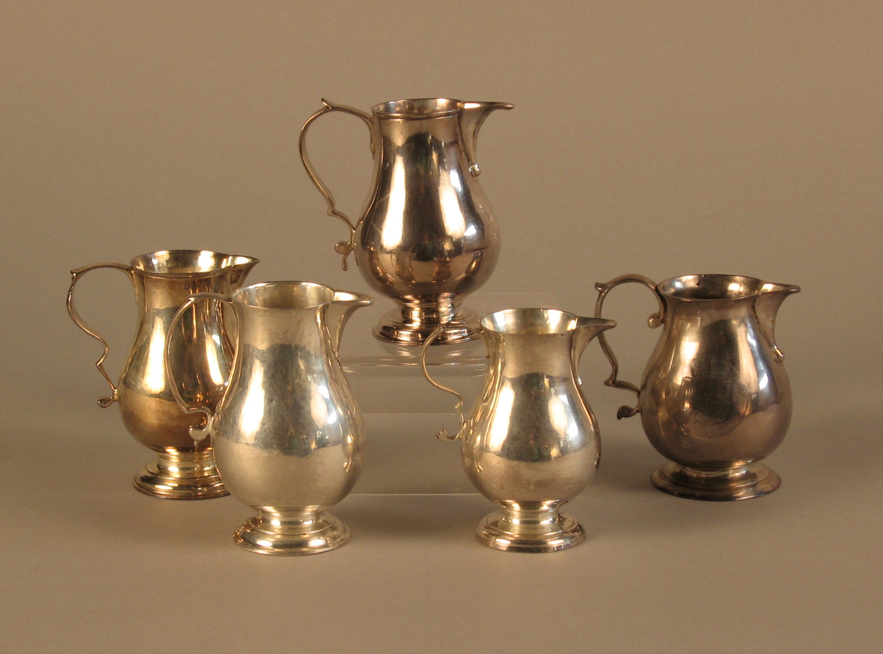 Group of five Georgian sterling