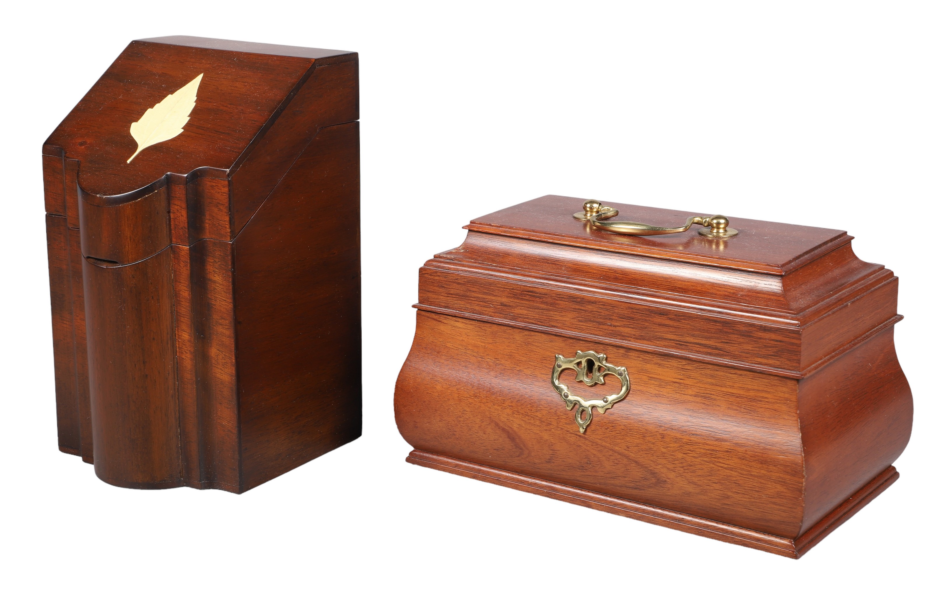 (2) Wood boxes, c/o casket form