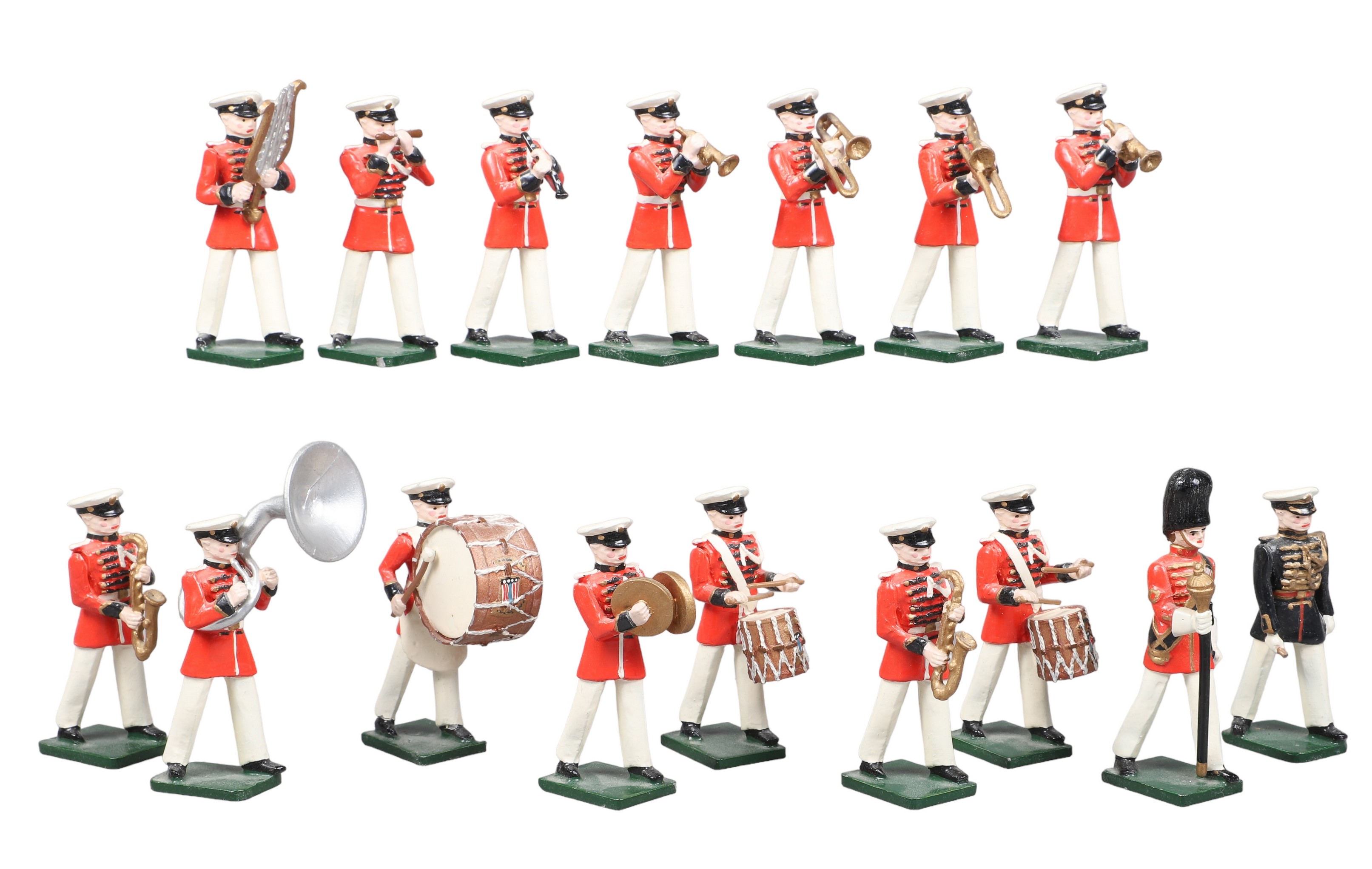 (15) Britains band soldiers, 2-1/8"H,