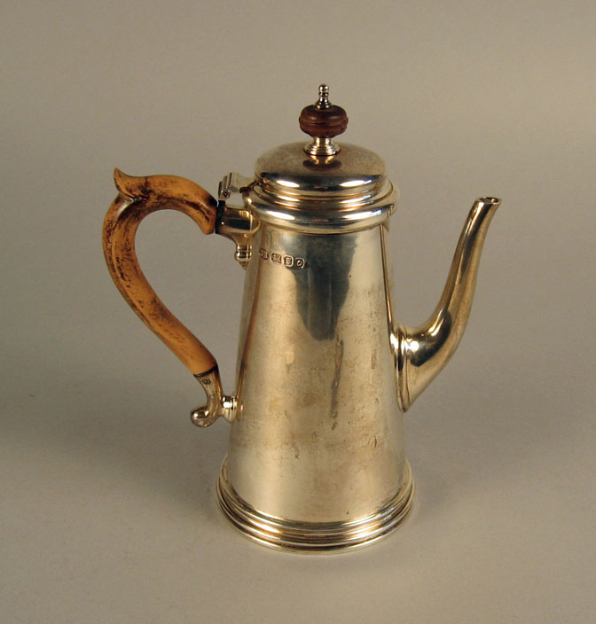 English sterling silver coffeepot  