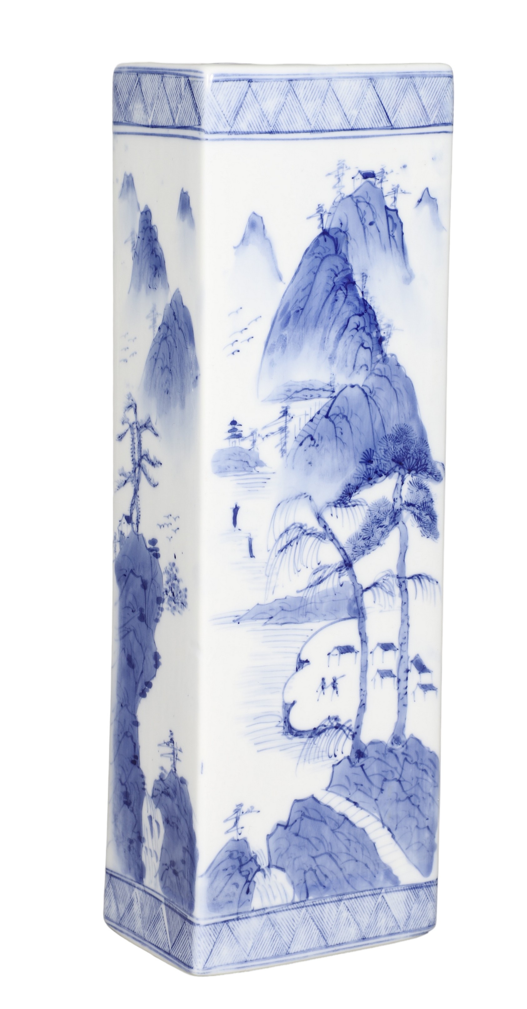 Chinese blue & white porcelain pillow,