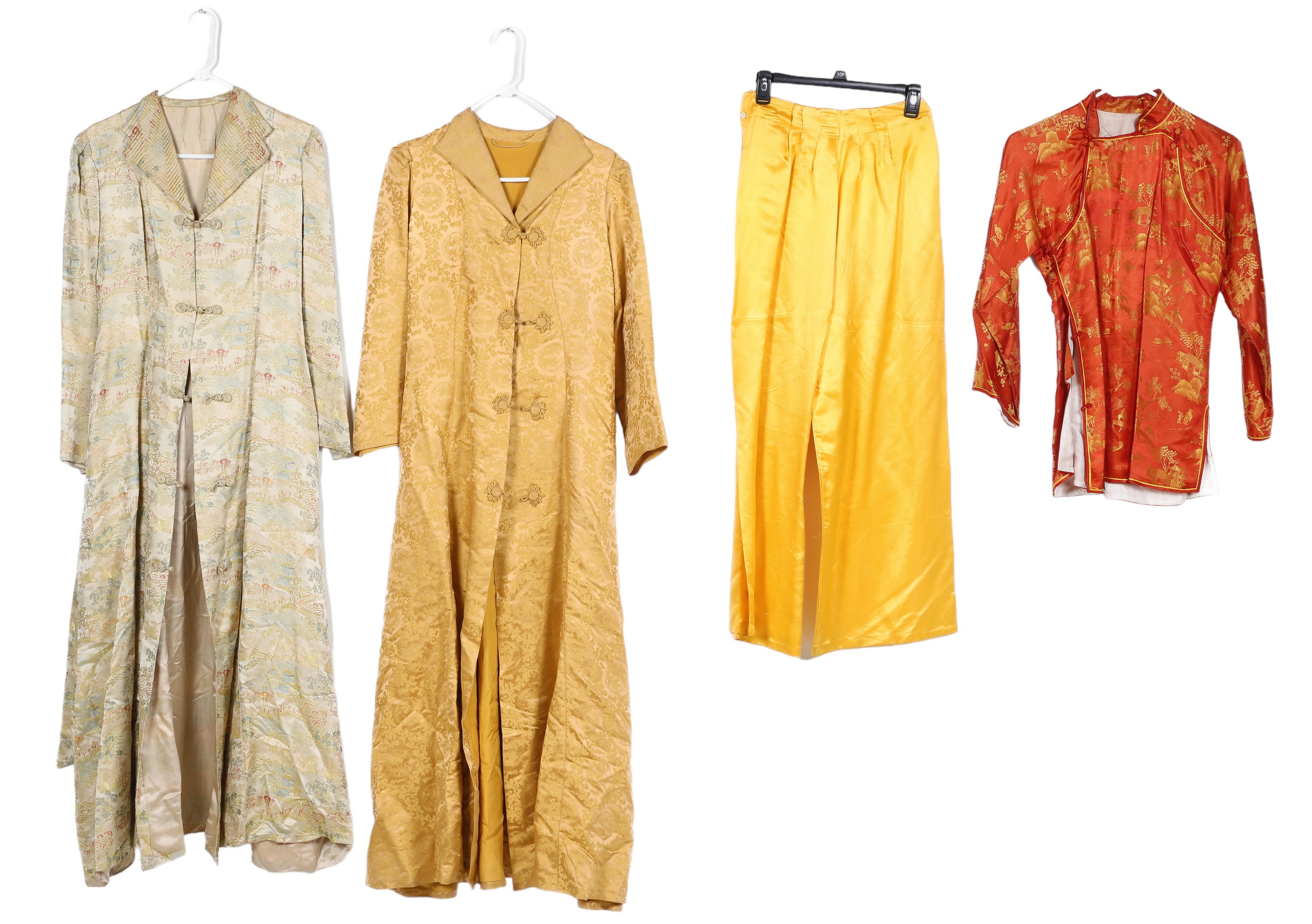 Asian silk robes, blouse, pants