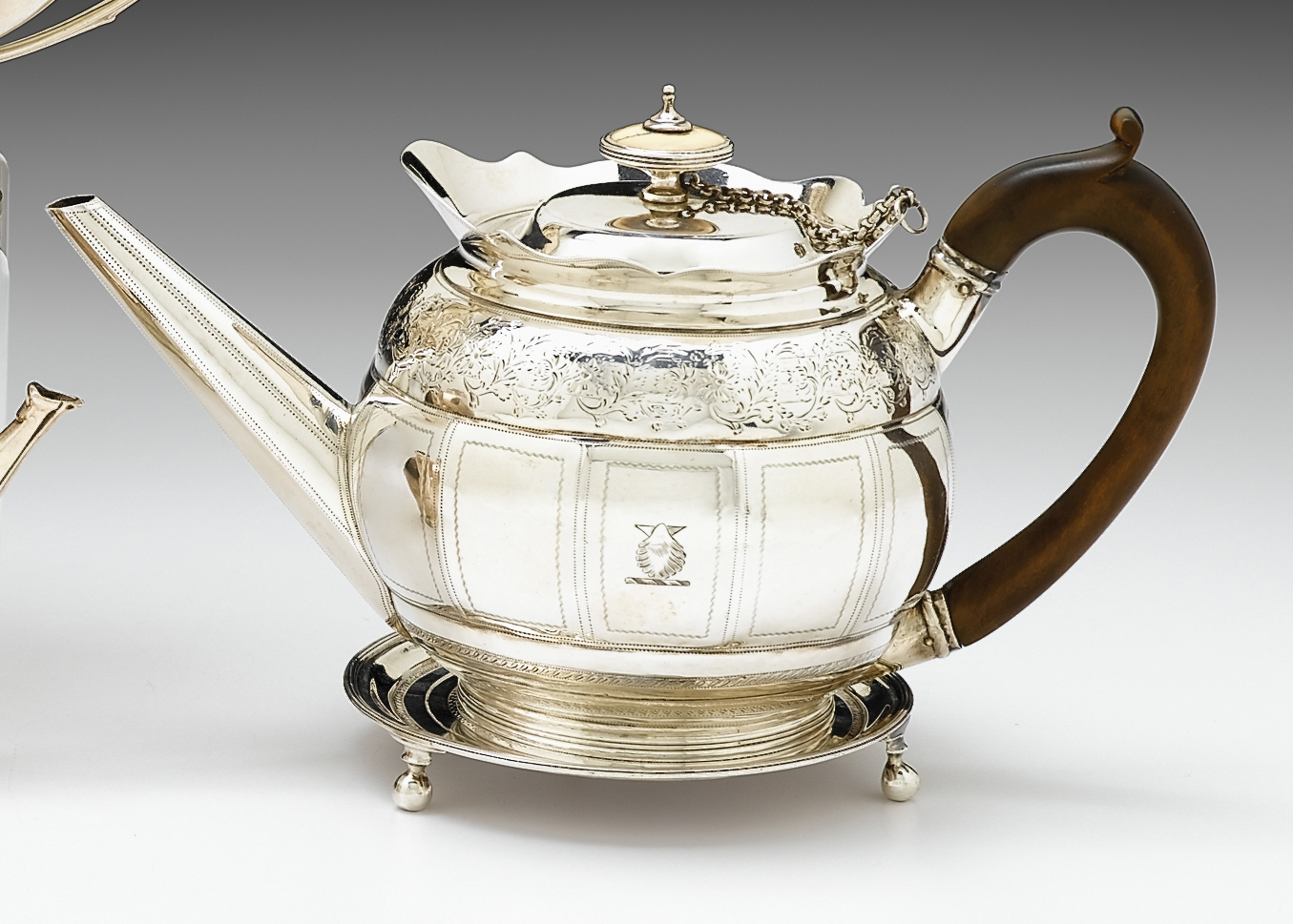 George III sterling silver teapot 49b66