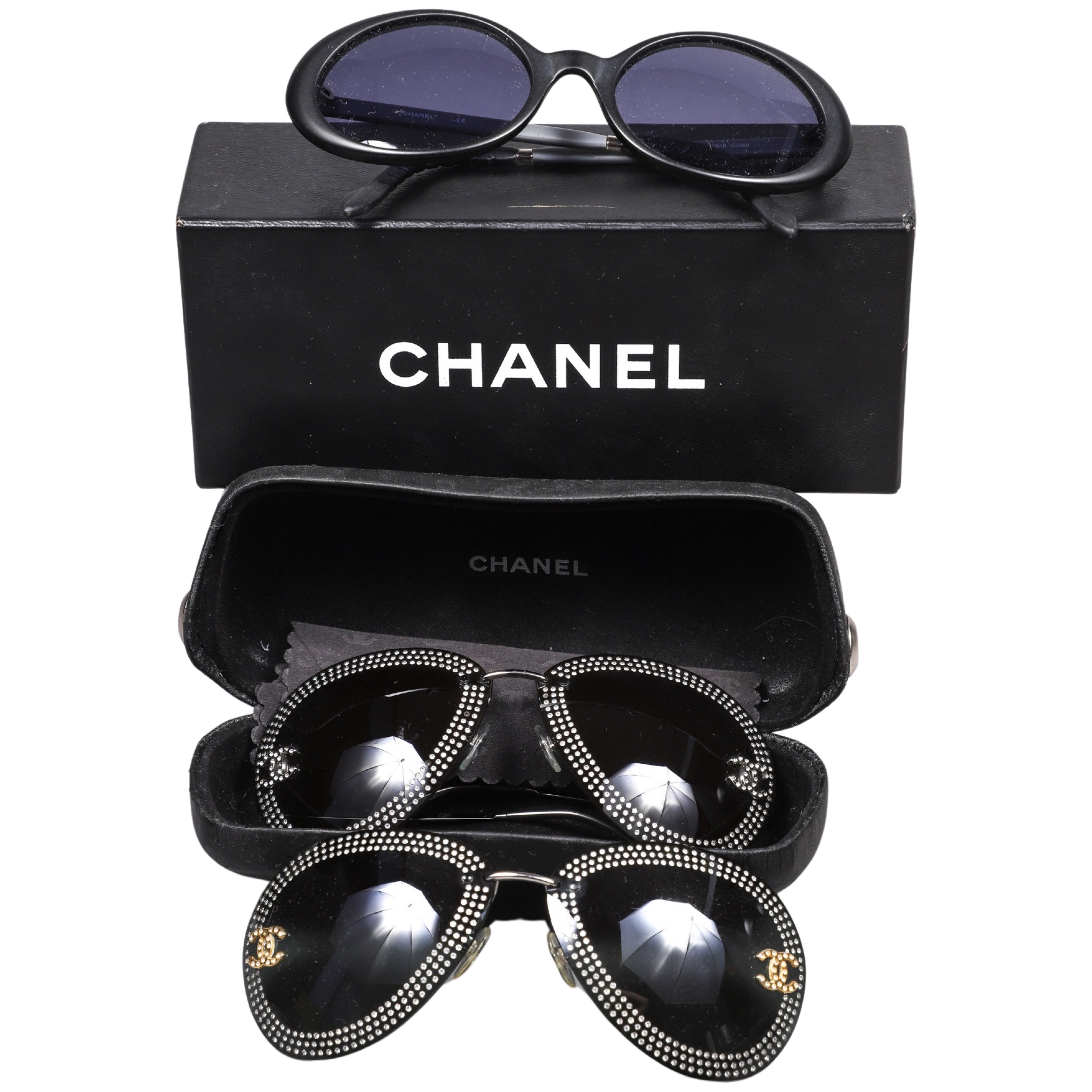 (2) Pair vintage Chanel sunglasses