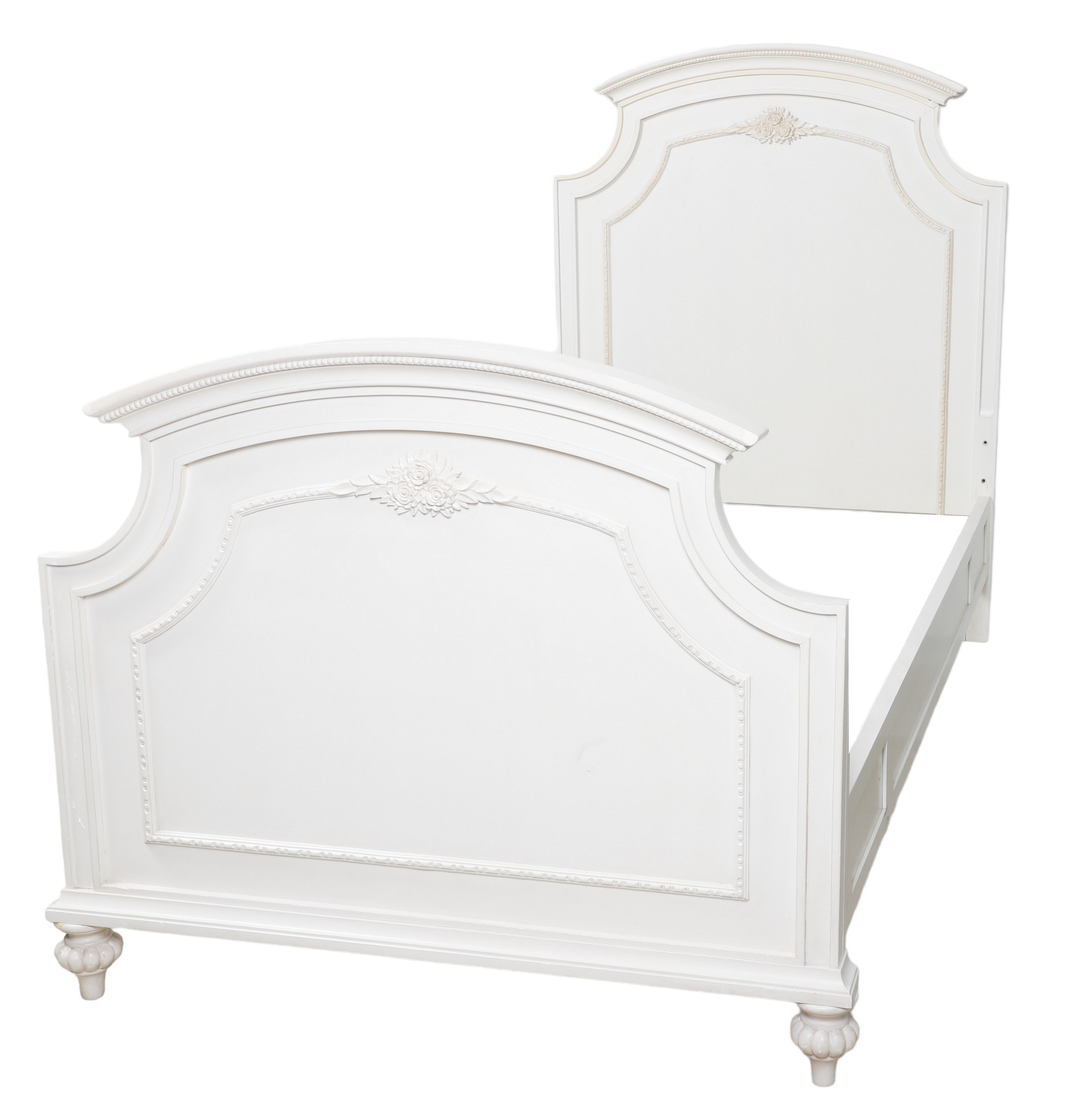 Contemporary white painted twin size