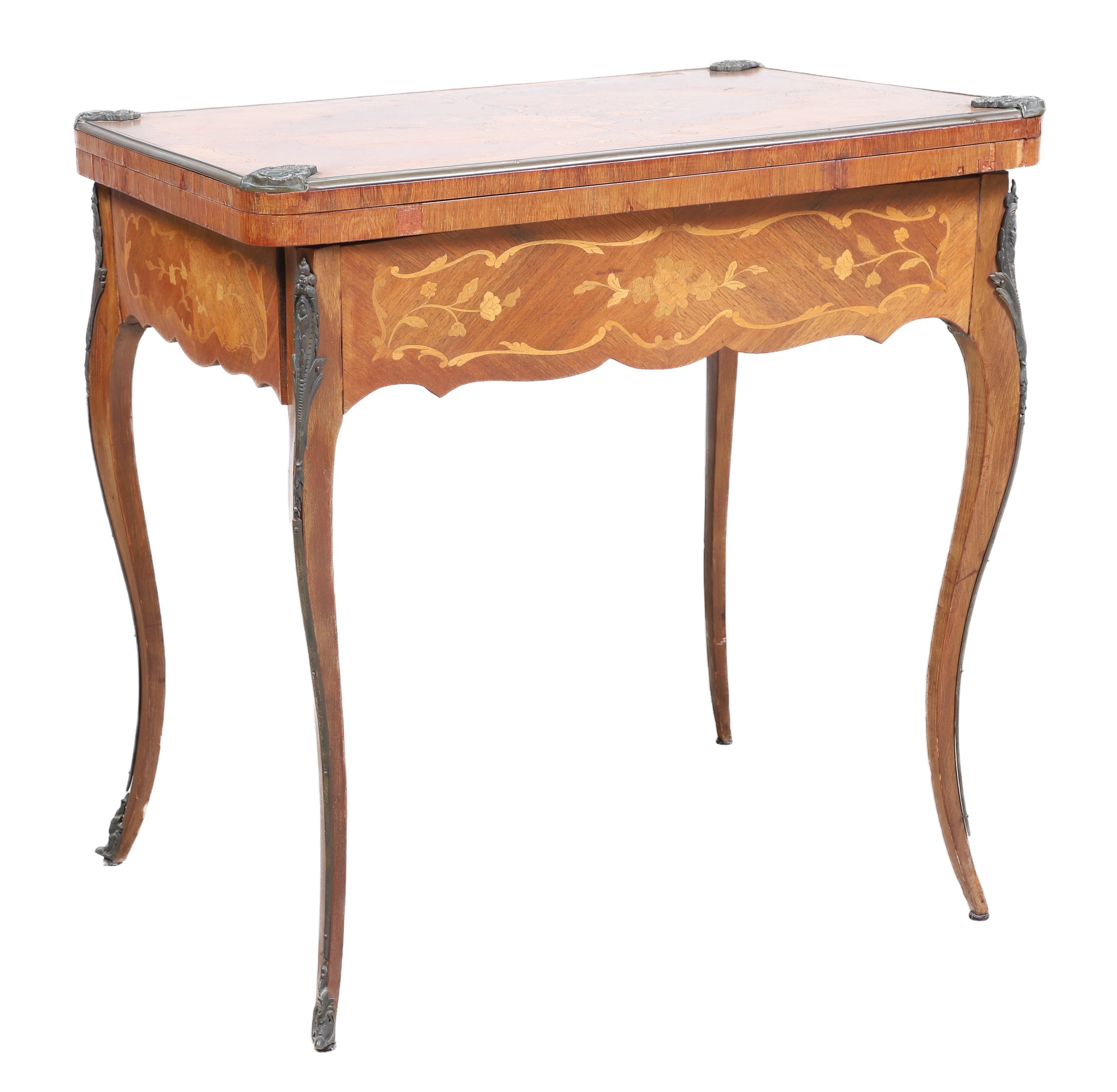 French style inlaid game table,