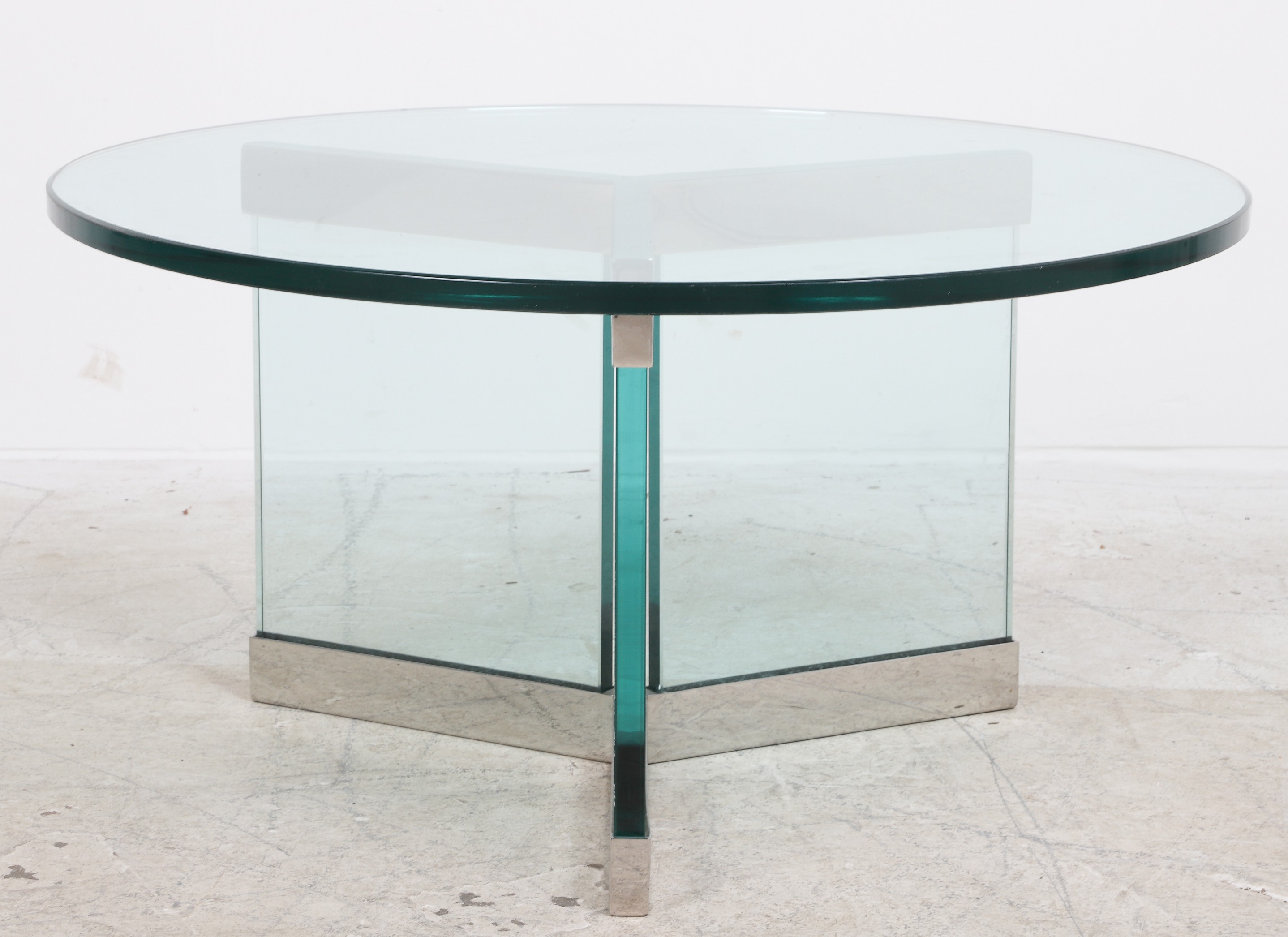 Pace glass and chrome coffee table  2e1269