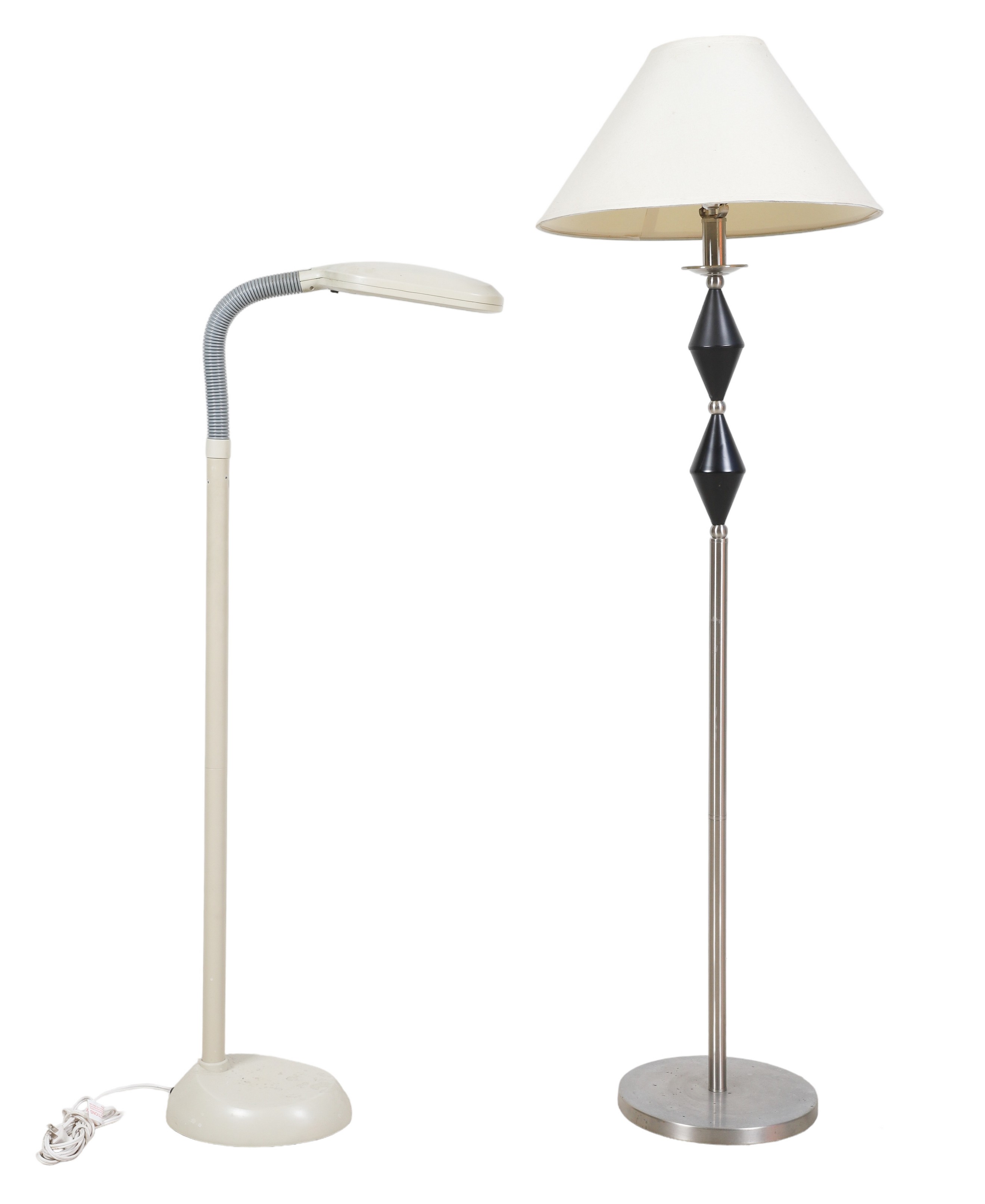 (2) Modern Design floor lamps,