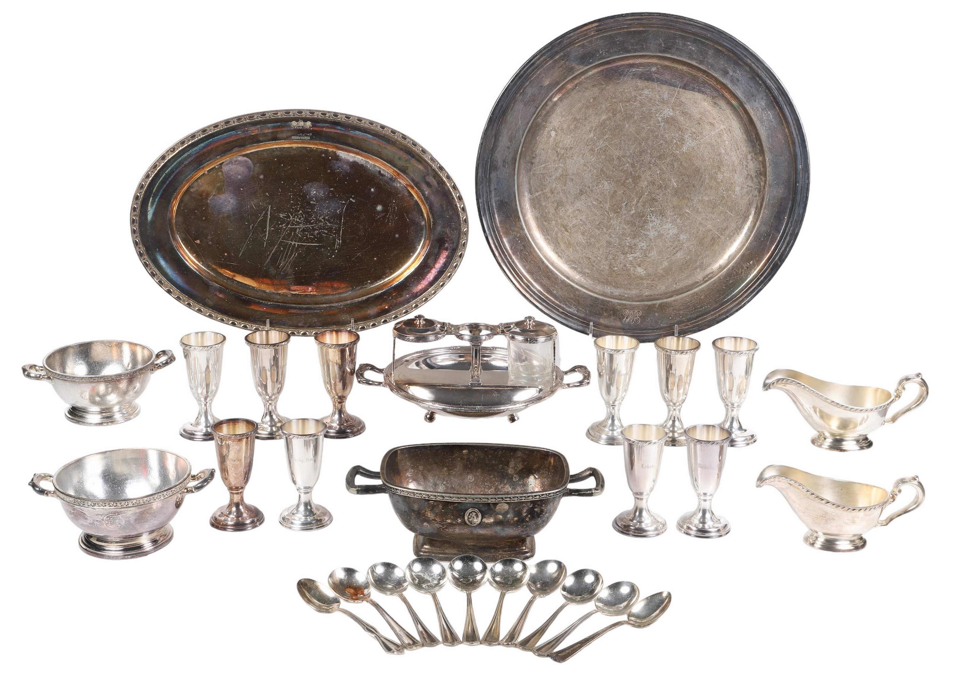 Lot of silver plate hotel ware,